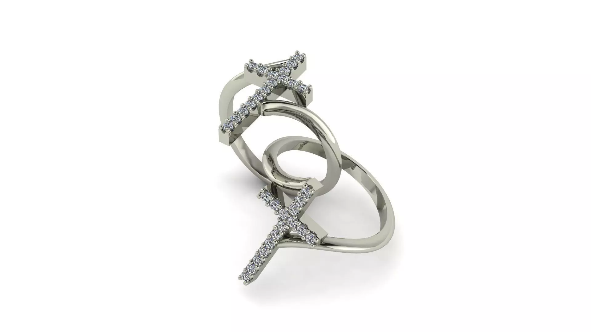 Diamond Cross Ring Free 3D print model