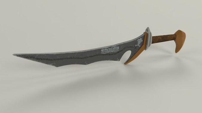 Dwarven Dagger Low-poly 3D model