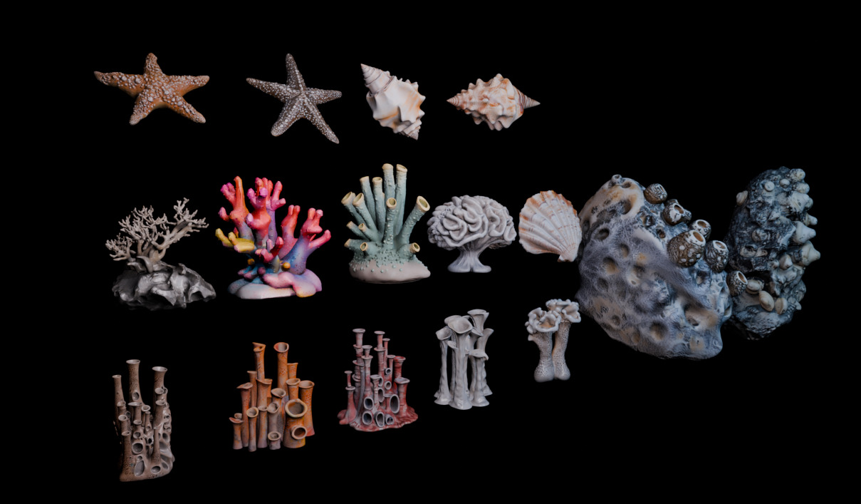 Reef Asset Pack Low-poly 3D model_2