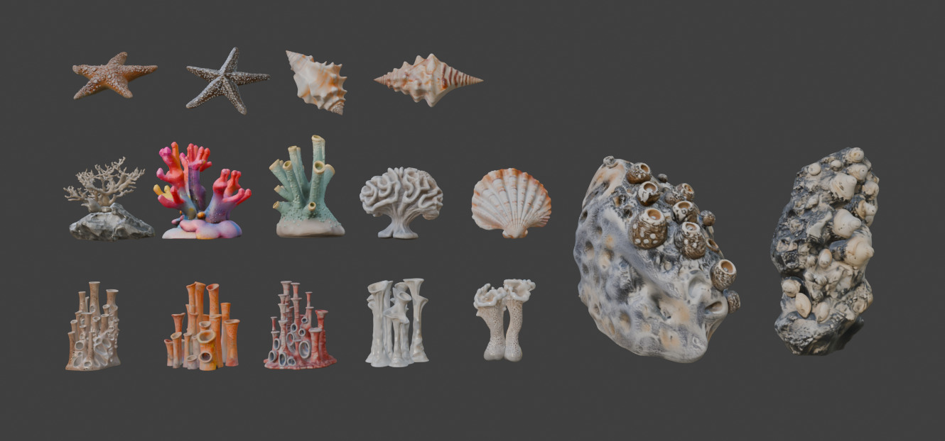 Reef Asset Pack Low-poly 3D model_19