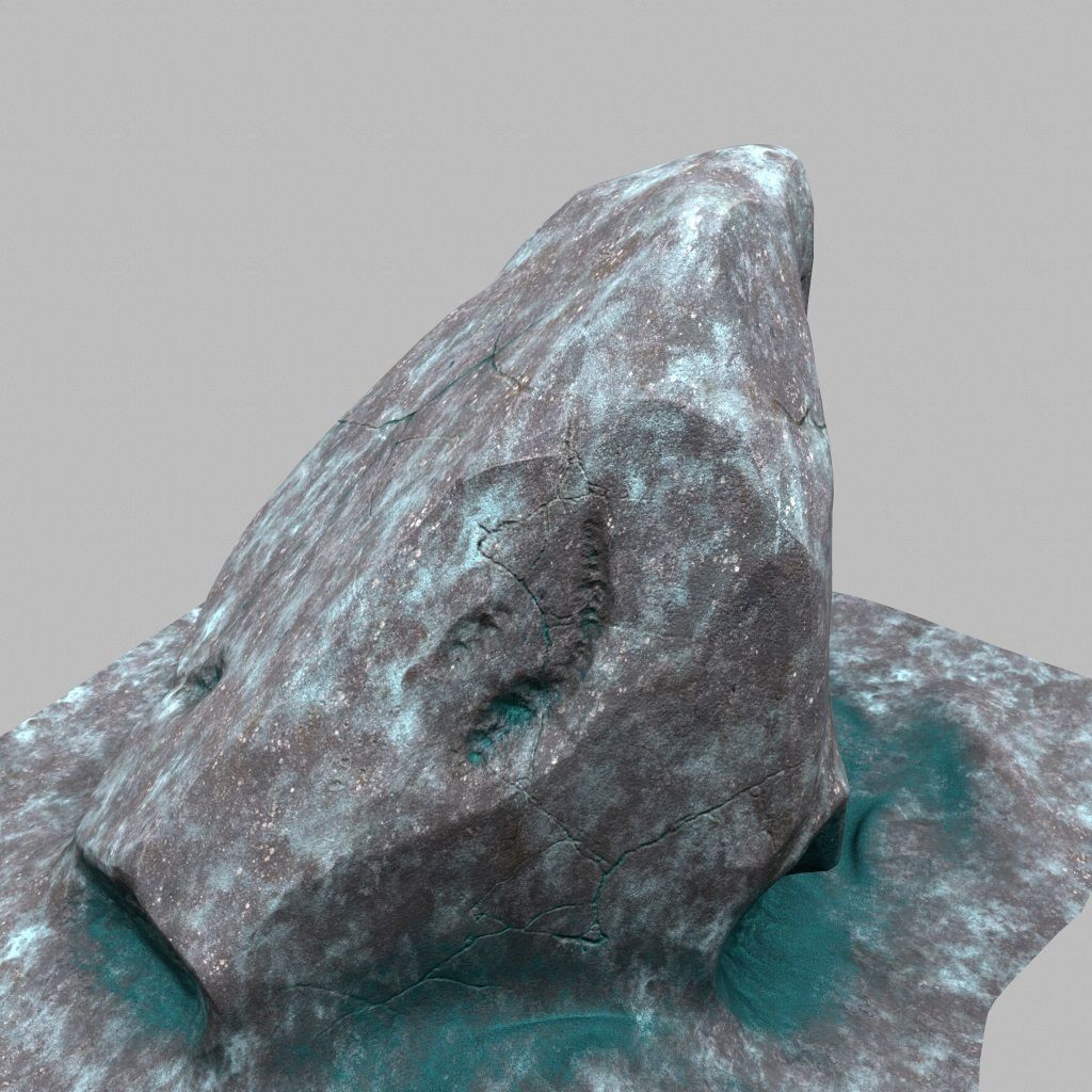 Rock with water Low-poly 3D model_18