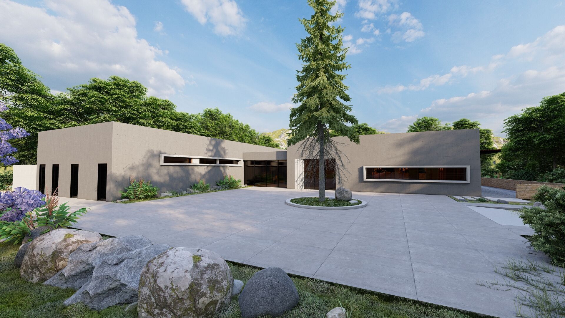 Modern office-Futuristic Skyscraper-Building office 3D model_17