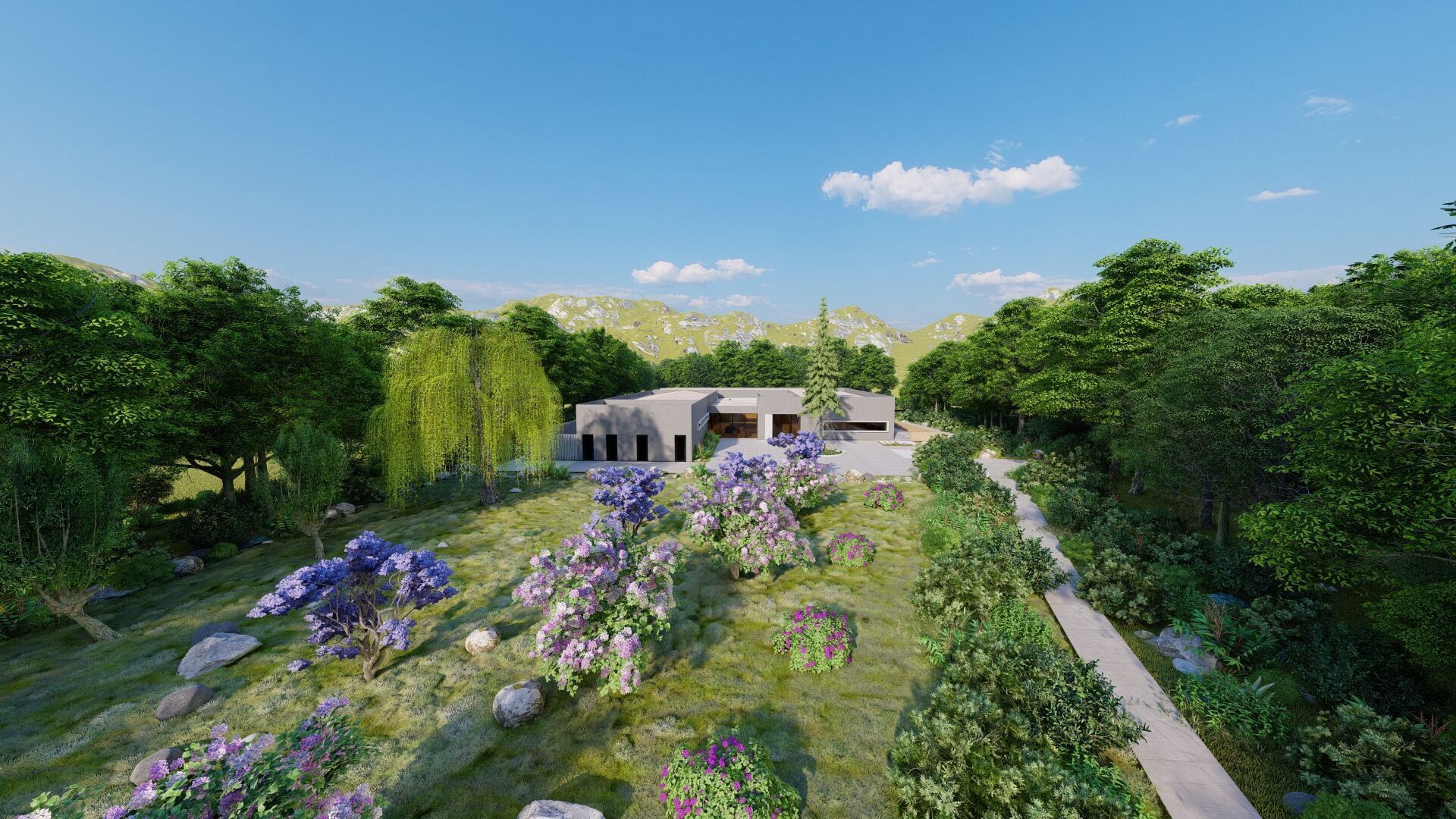 Modern office-Futuristic Skyscraper-Building office 3D model_9