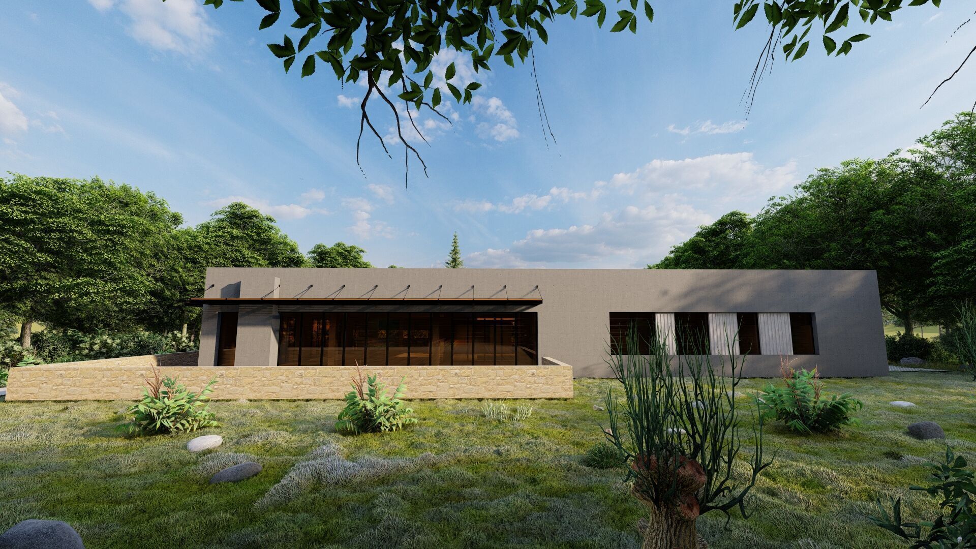 Modern office-Futuristic Skyscraper-Building office 3D model_12