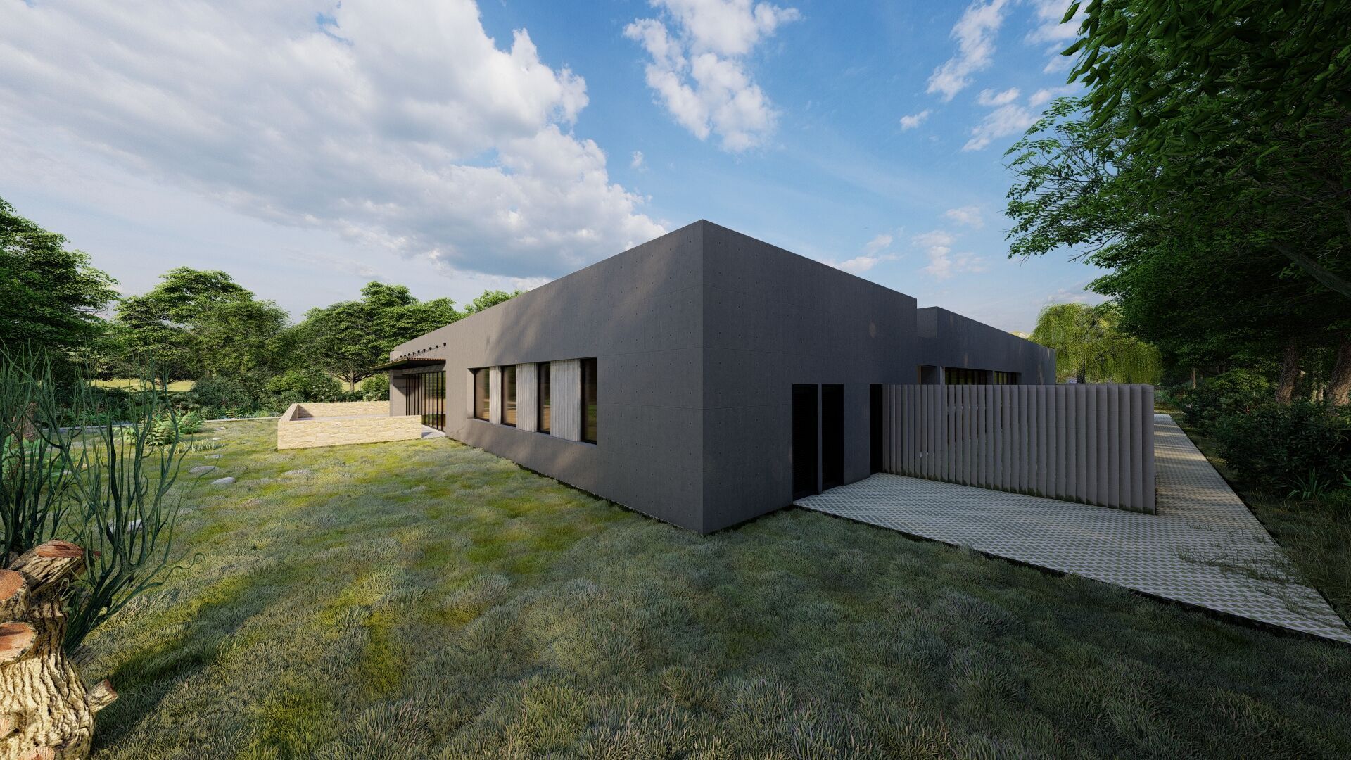 Modern office-Futuristic Skyscraper-Building office 3D model_19