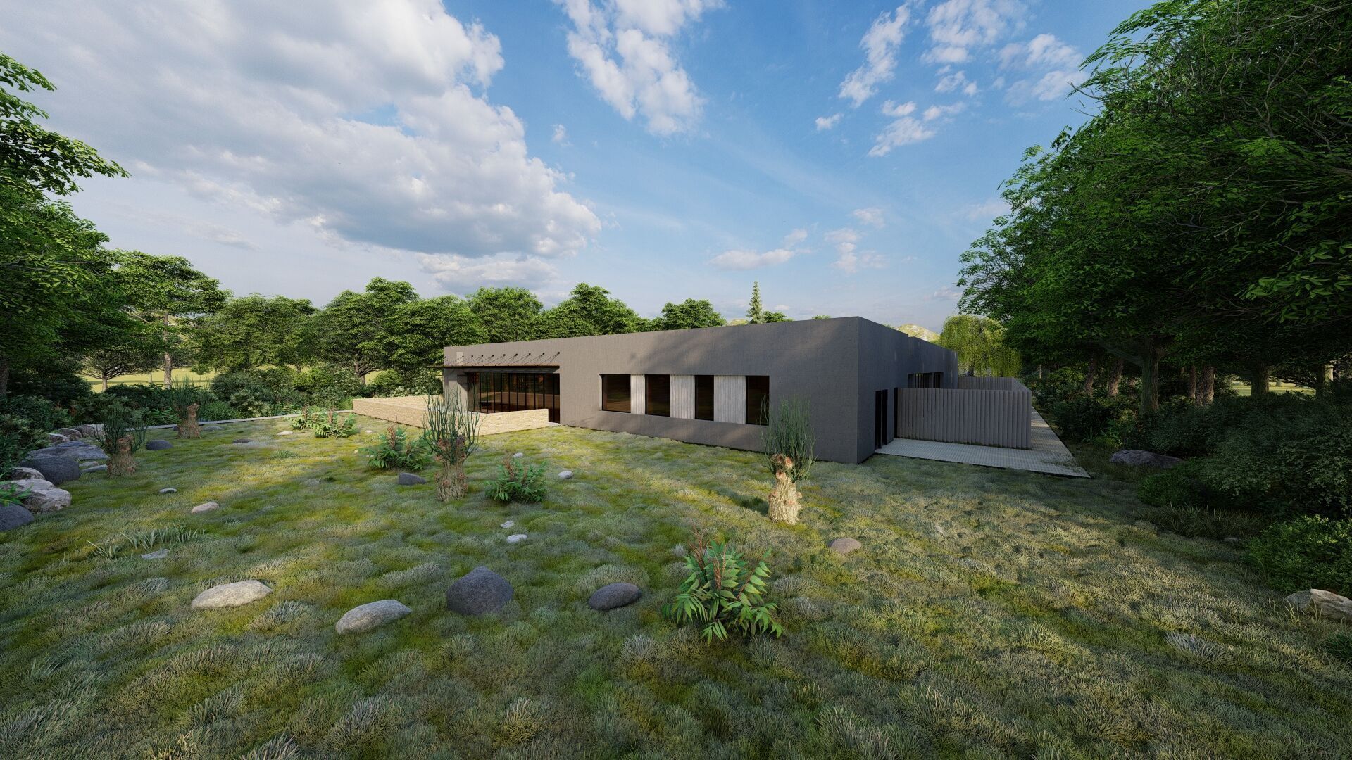 Modern office-Futuristic Skyscraper-Building office 3D model_13