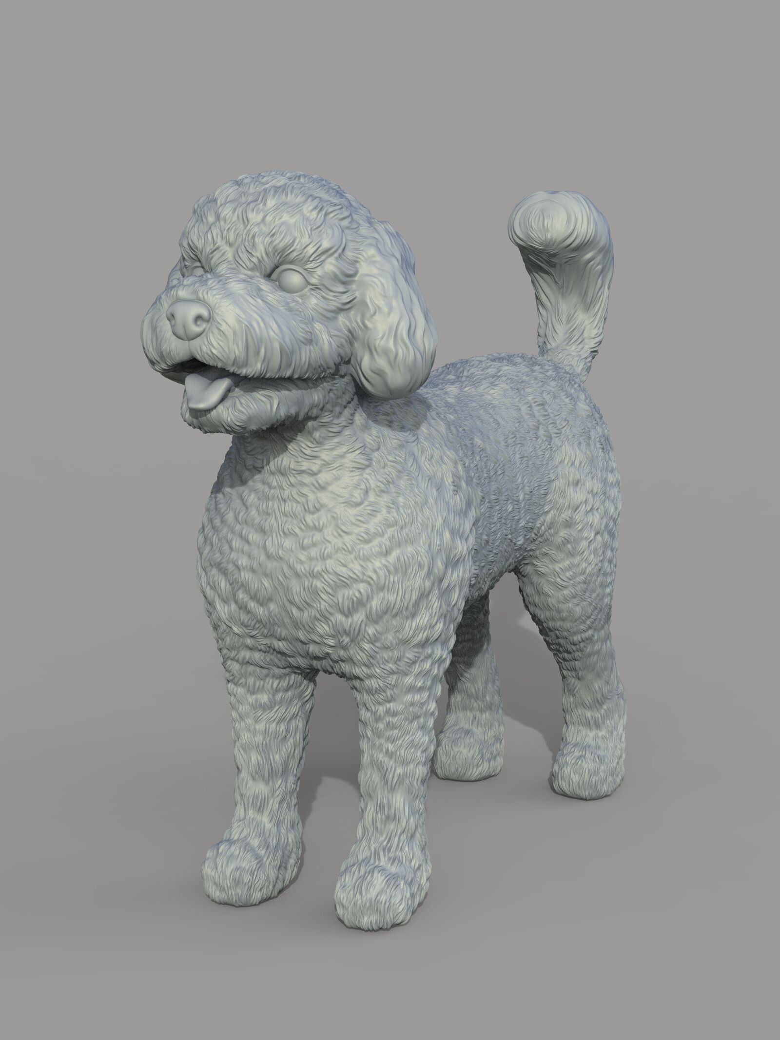 Caniche toy - Poodle 3D print model_1