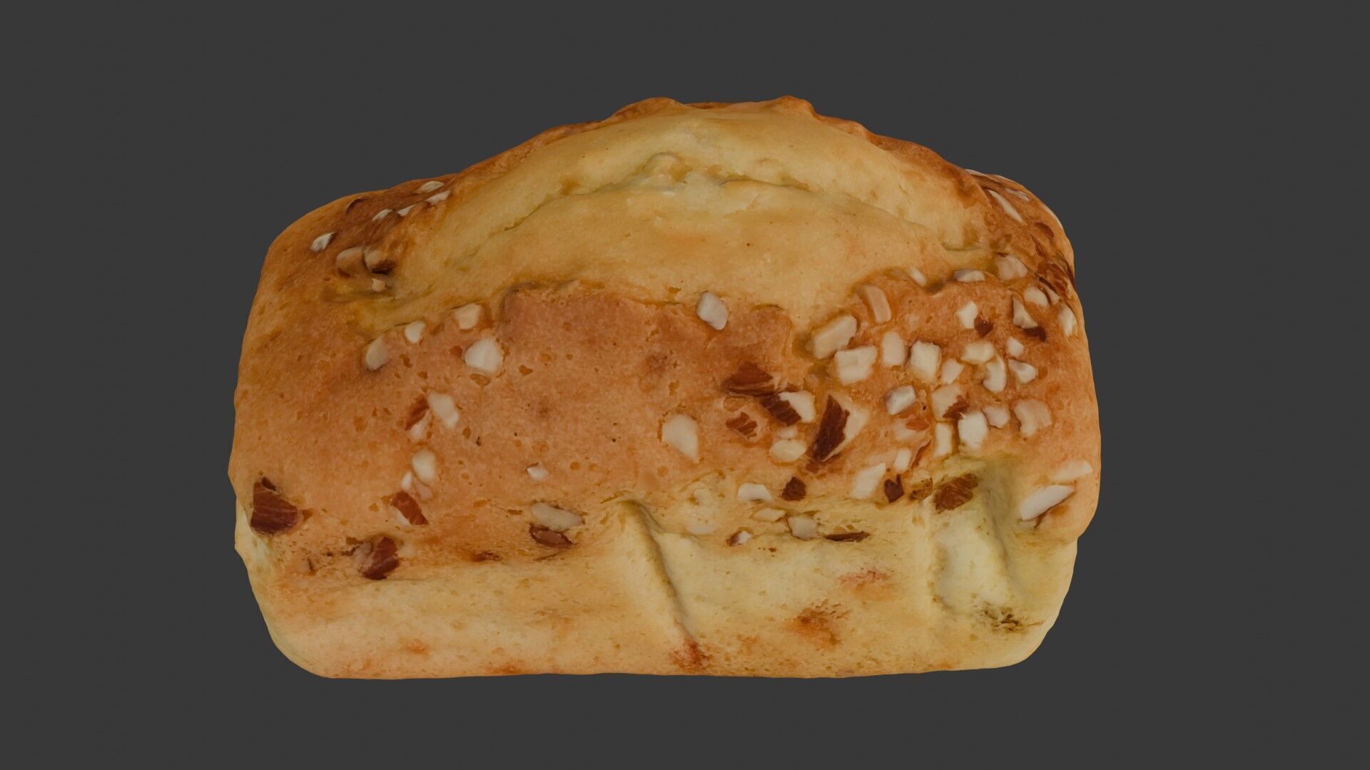 Almond Bread Loaf Scan Low-poly 3D model_1