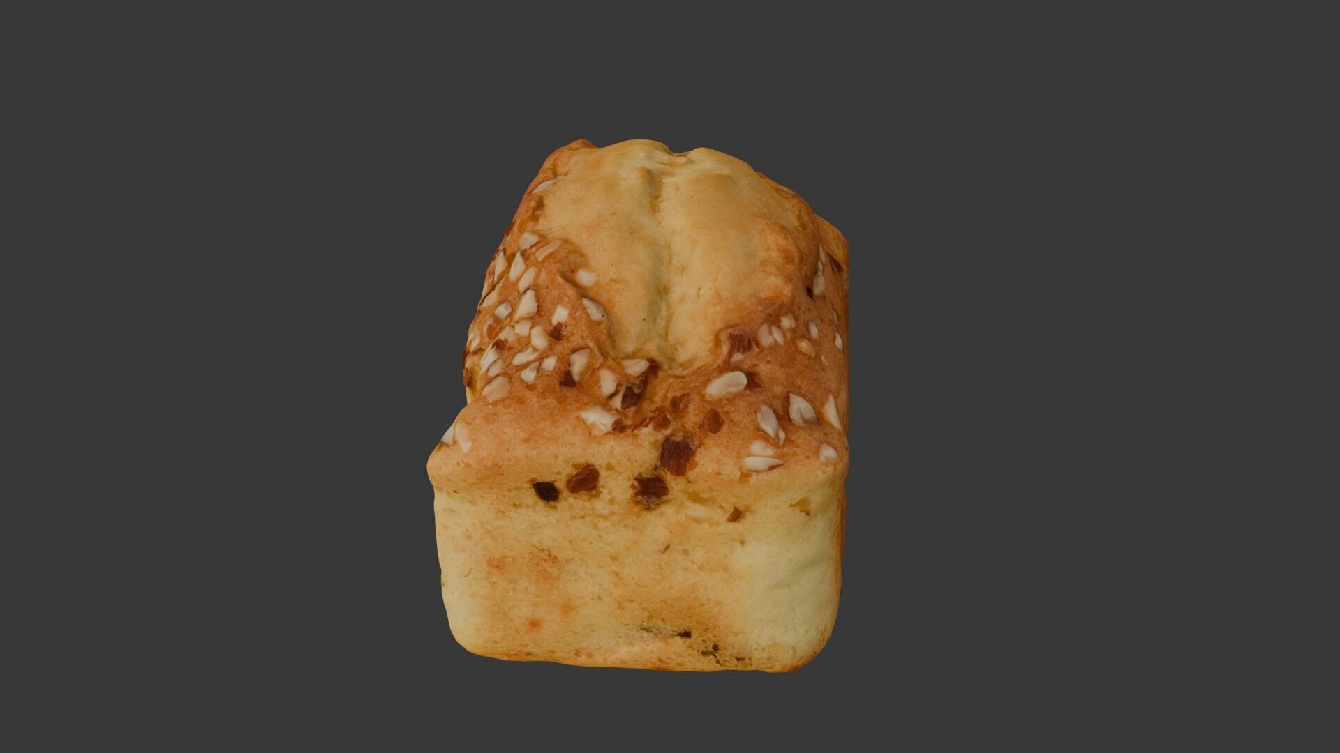 Almond Bread Loaf Scan Low-poly 3D model_7