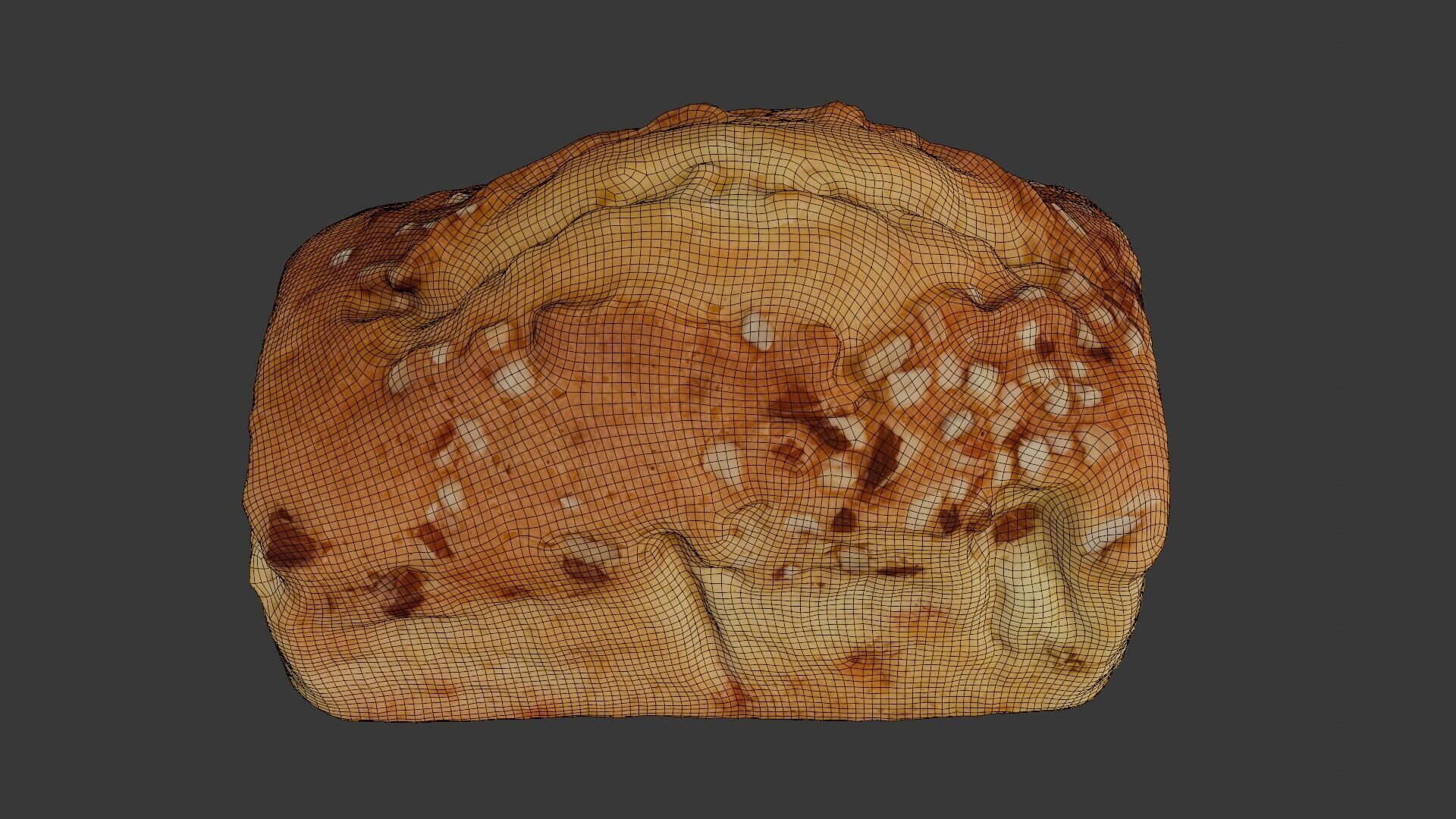Almond Bread Loaf Scan Low-poly 3D model_2