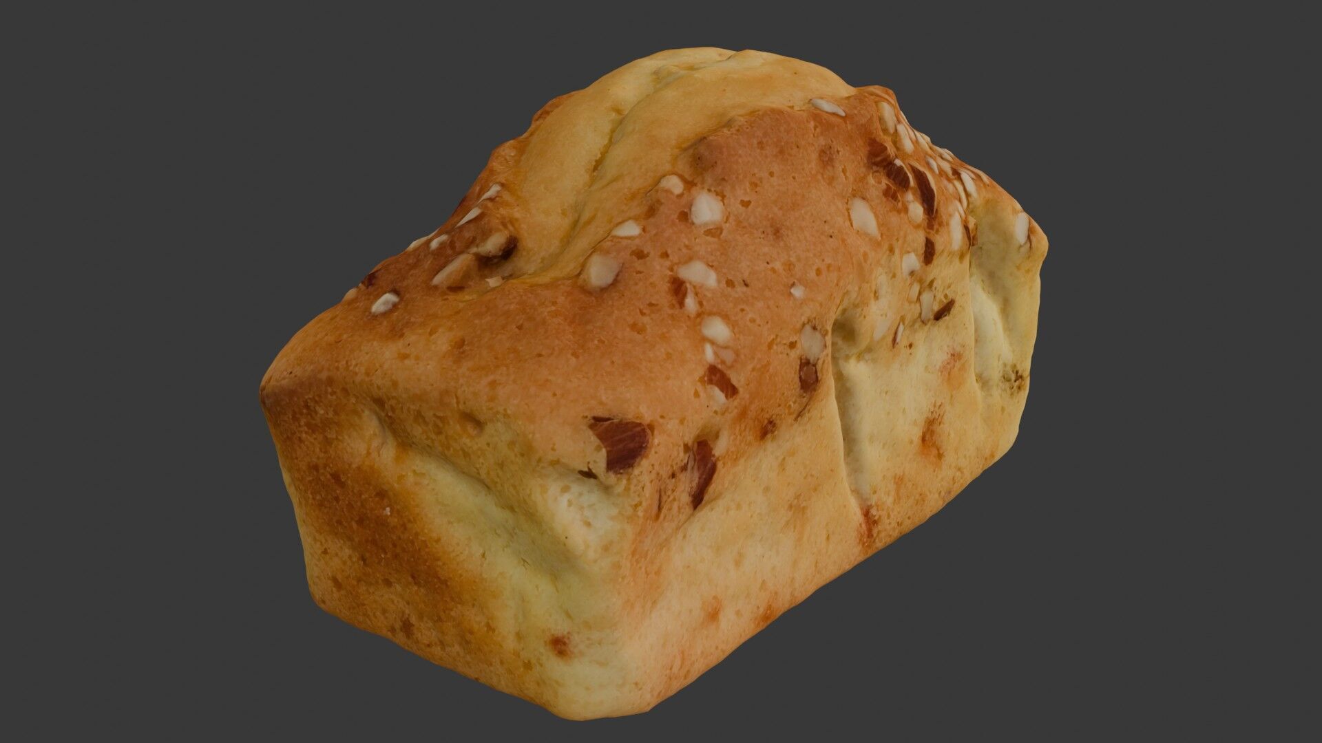 Almond Bread Loaf Scan Low-poly 3D model_4