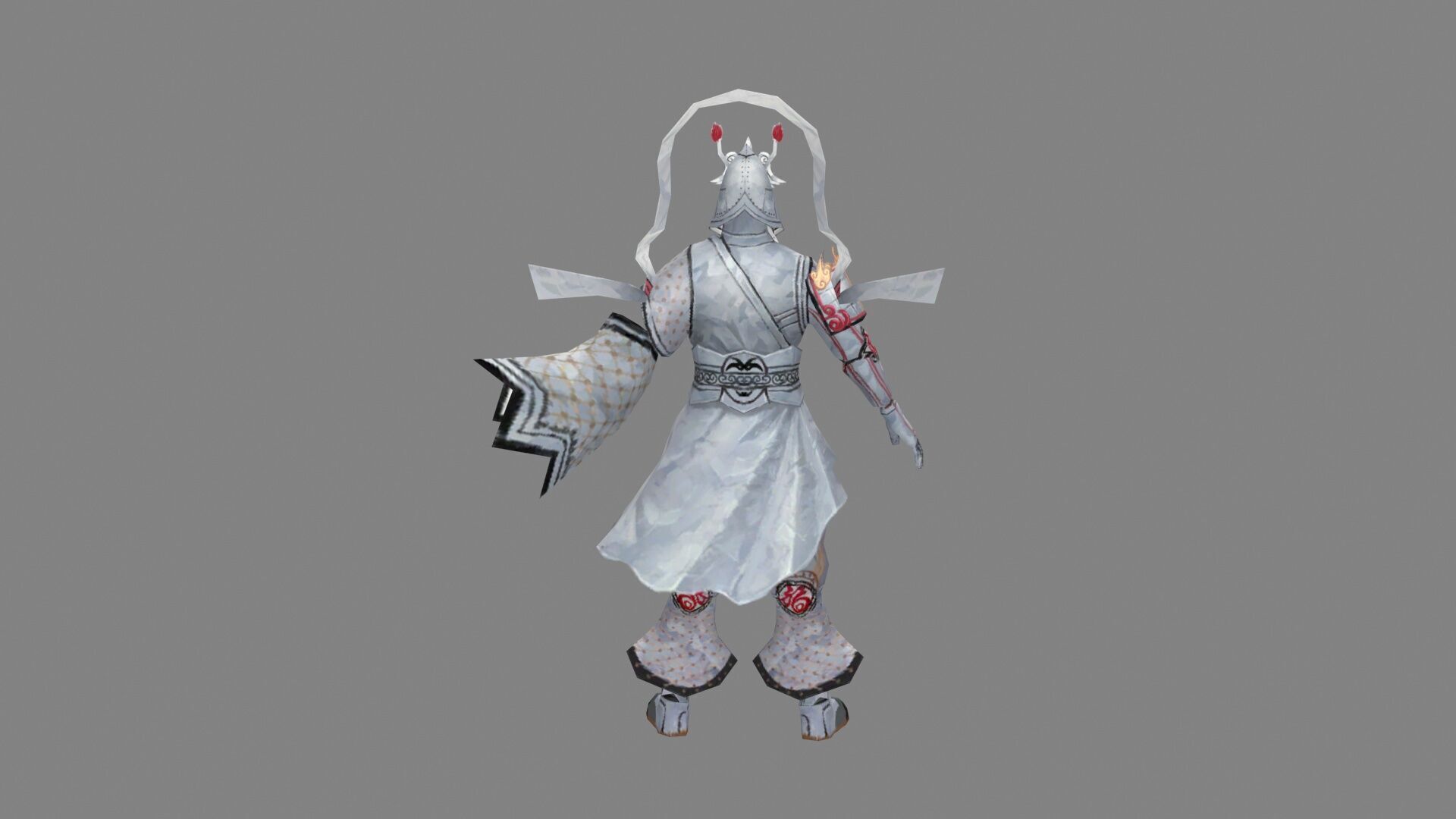 Paper character monster - paper effigy Low-poly 3D model_3