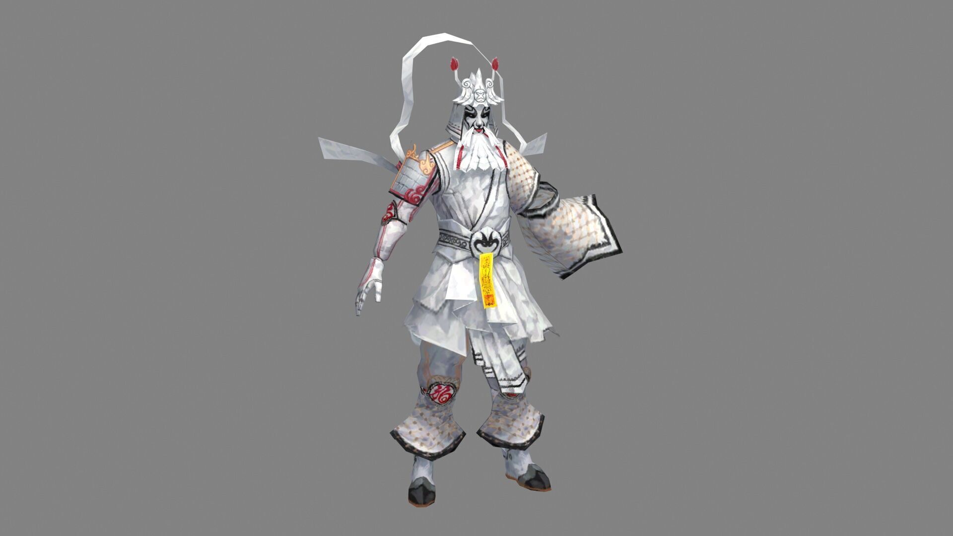 Paper character monster - paper effigy Low-poly 3D model_4