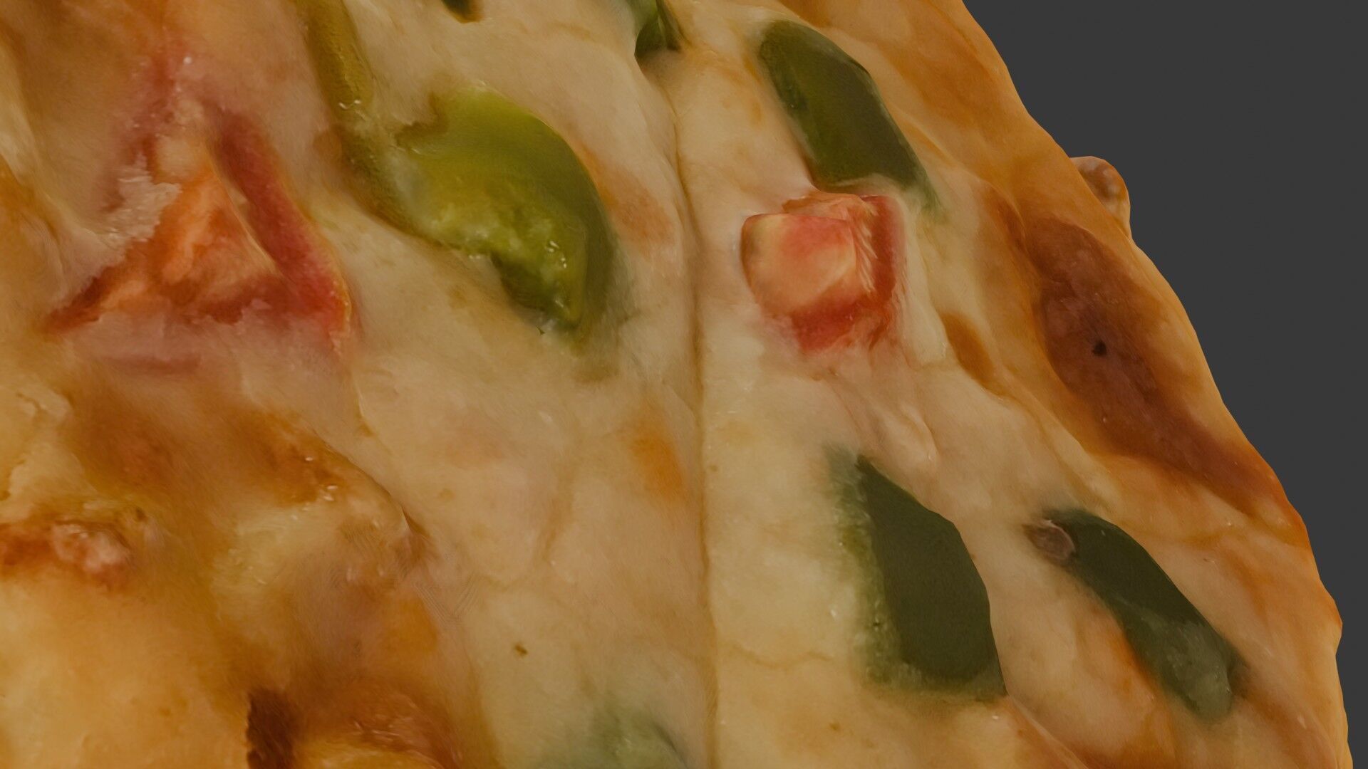 Mini Veggie Pizza Scan Low-poly 3D model_3