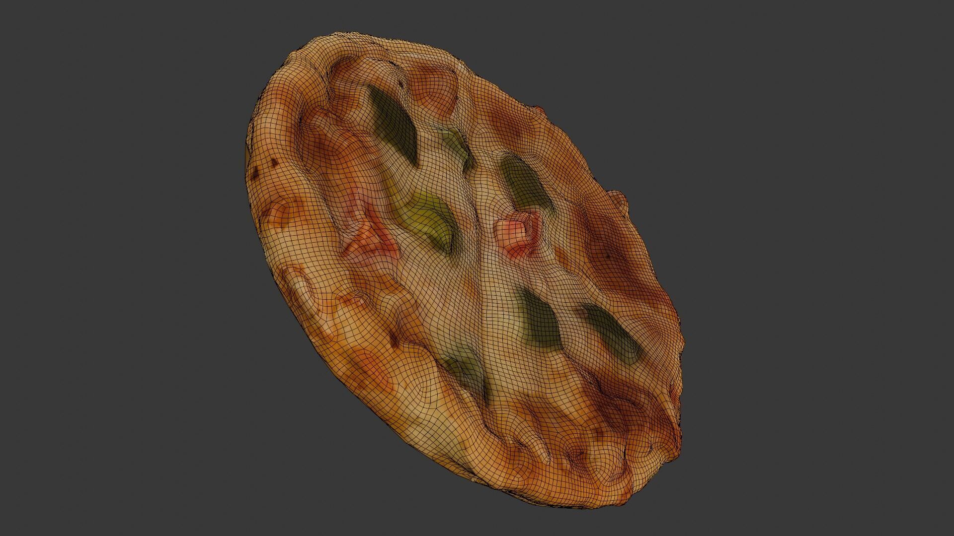 Mini Veggie Pizza Scan Low-poly 3D model_2