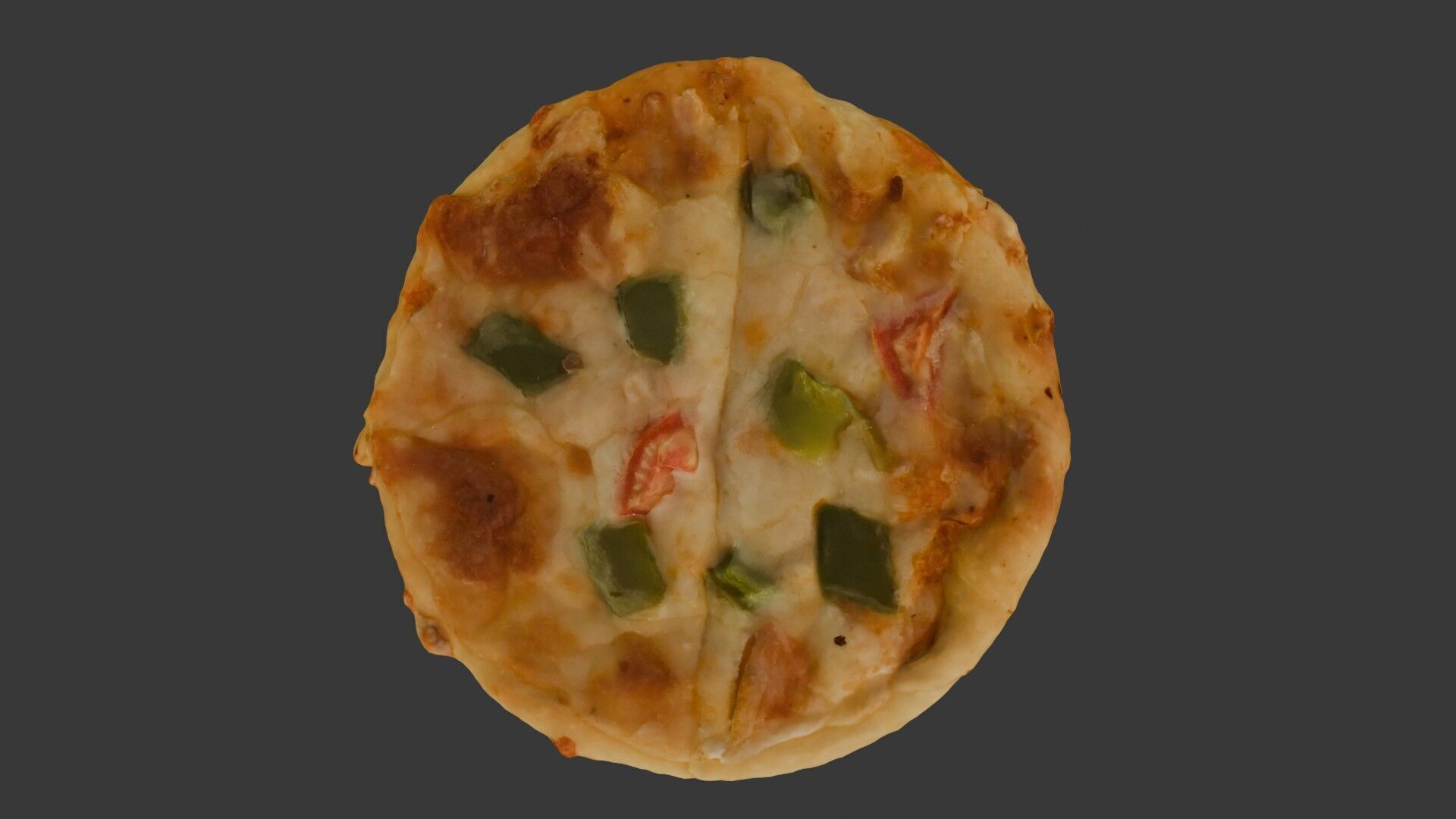 Mini Veggie Pizza Scan Low-poly 3D model_7