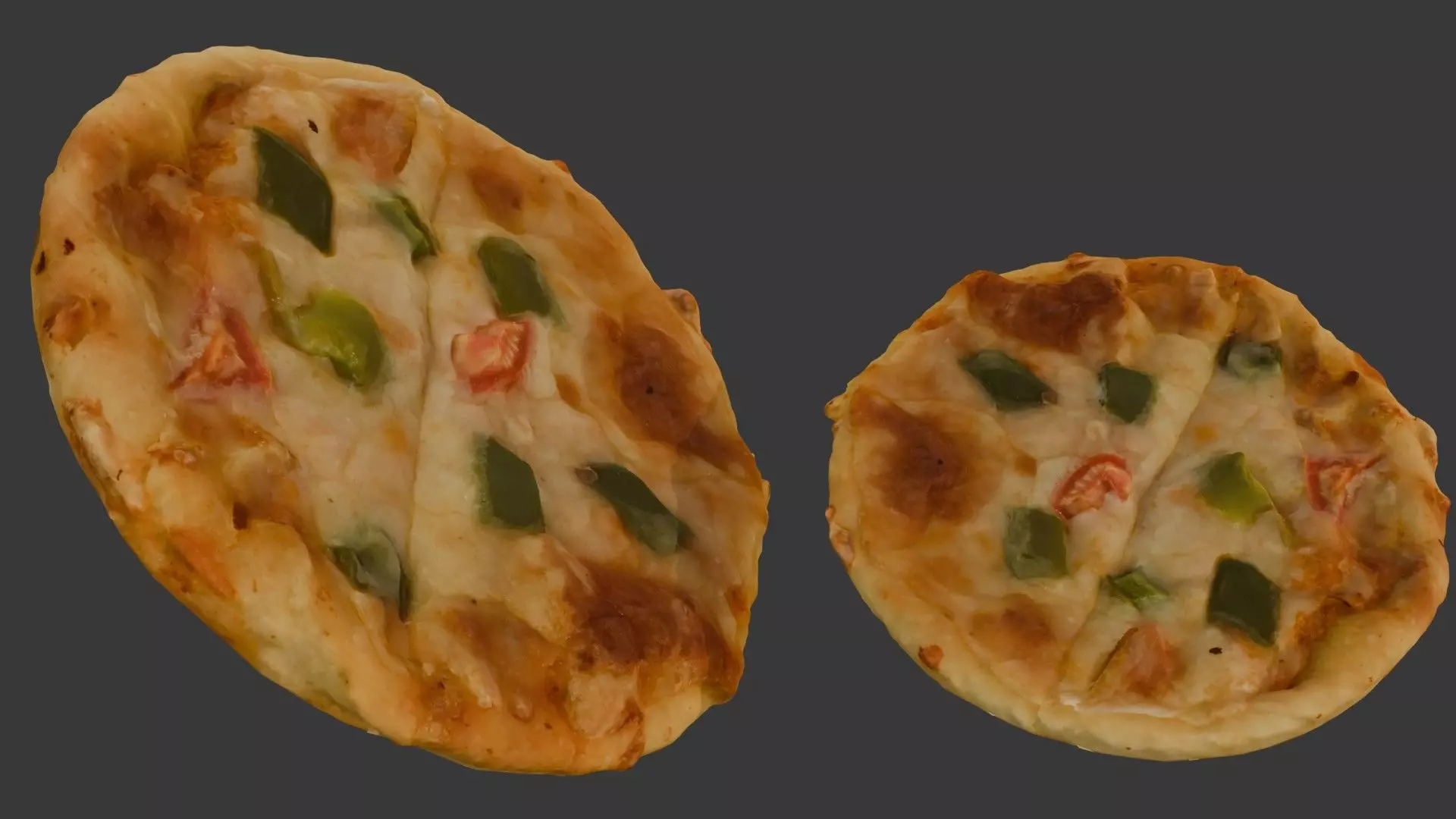 Mini Veggie Pizza Scan Low-poly 3D model_0