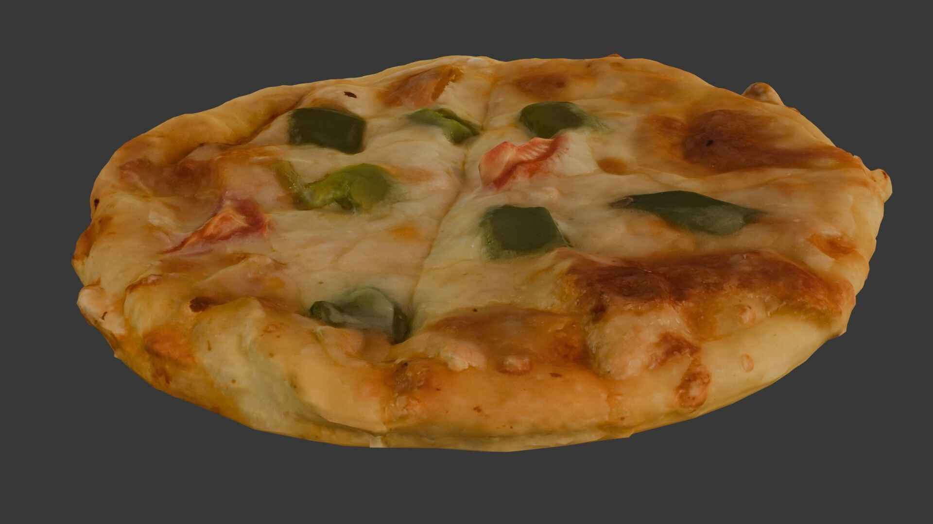 Mini Veggie Pizza Scan Low-poly 3D model_4
