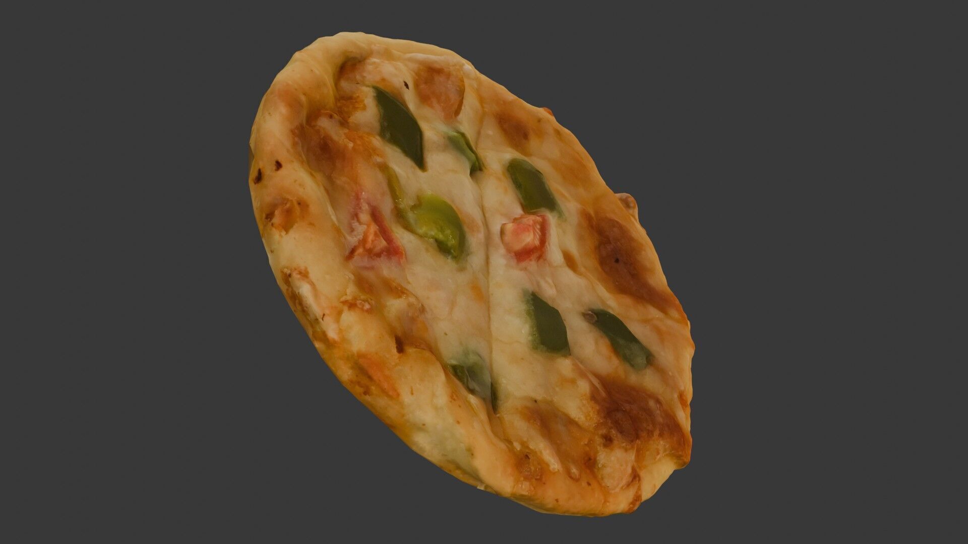 Mini Veggie Pizza Scan Low-poly 3D model_1