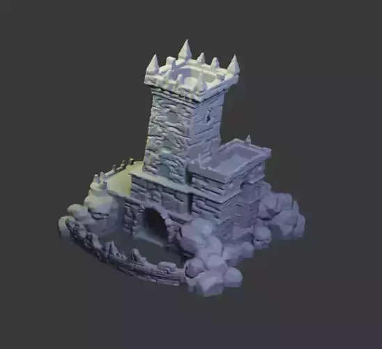 Ultimate dice tower with room for dices and miniatures 3D print model