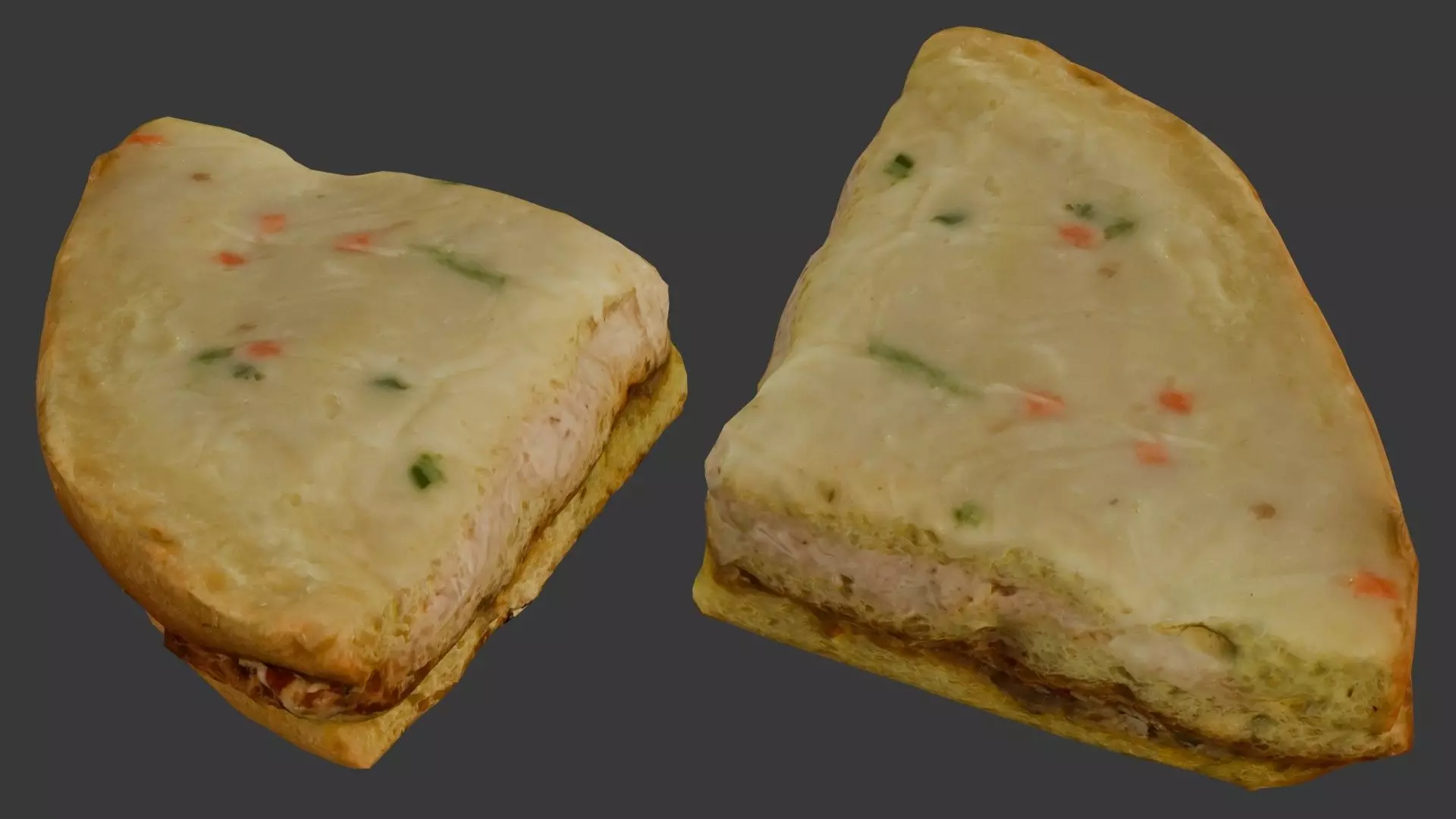 Creamy Chicken Pie Scan Low-poly 3D model_0