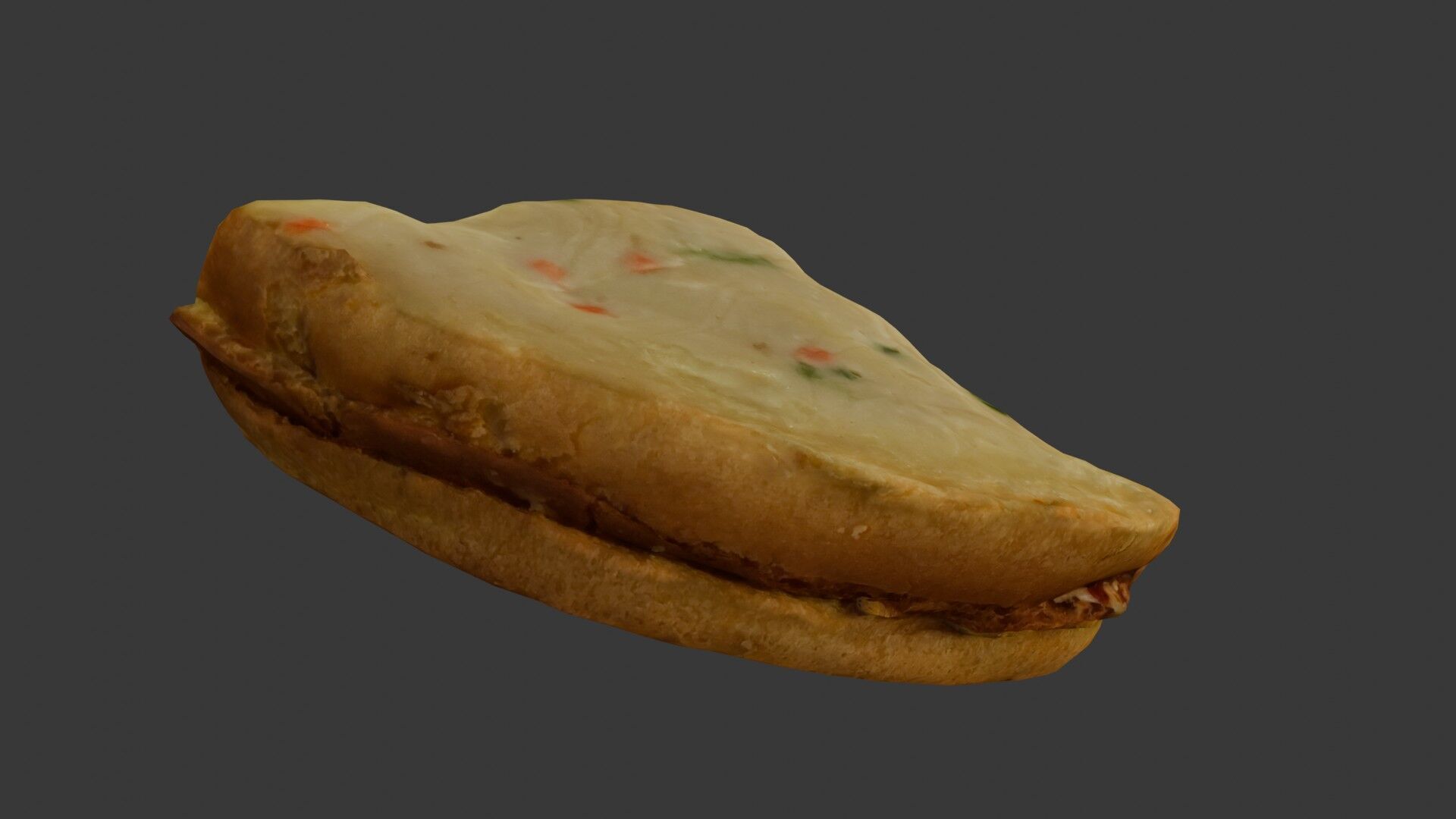 Creamy Chicken Pie Scan Low-poly 3D model_4