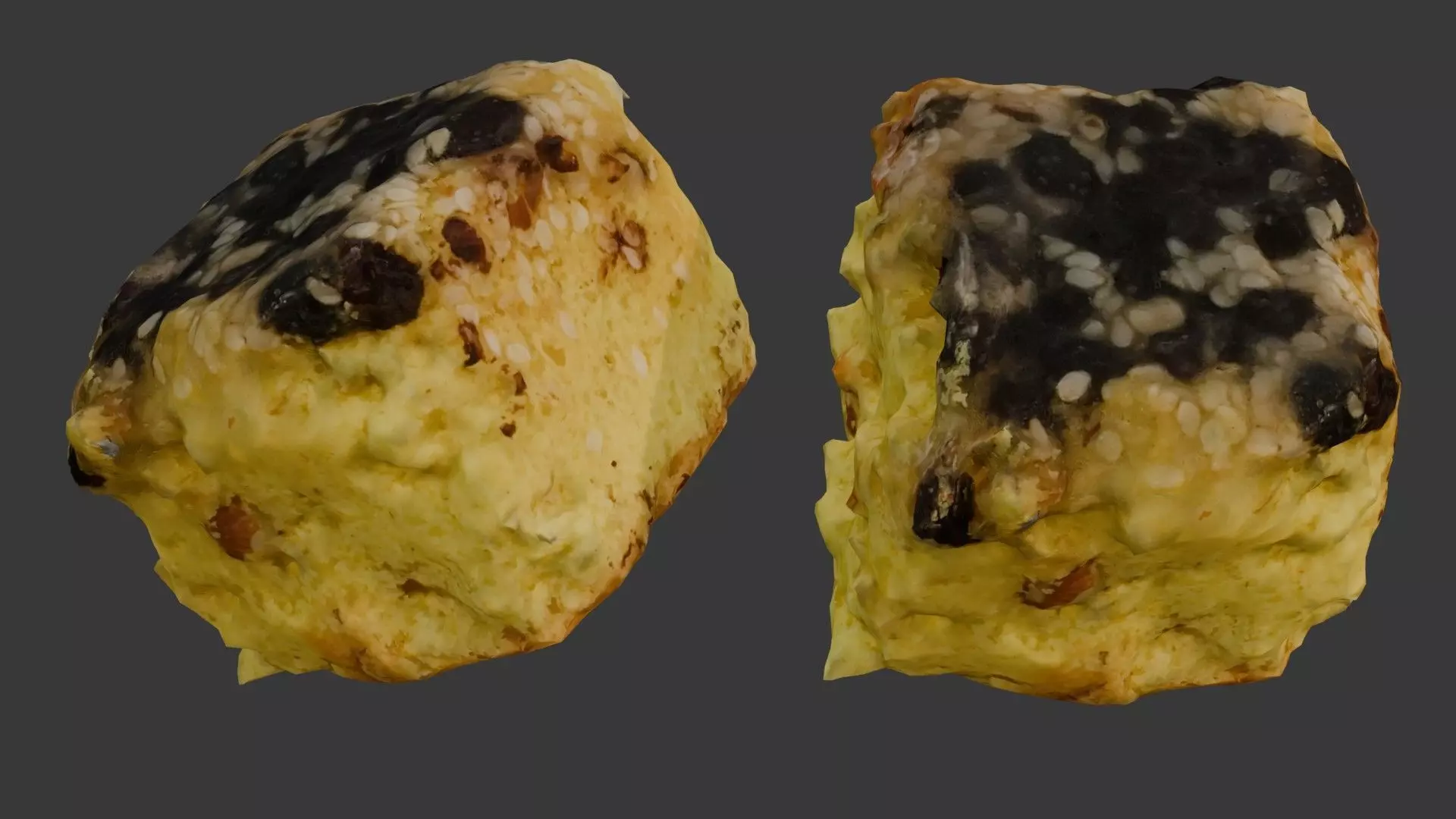 Burnt Cheese Cube Scan Low-poly 3D model