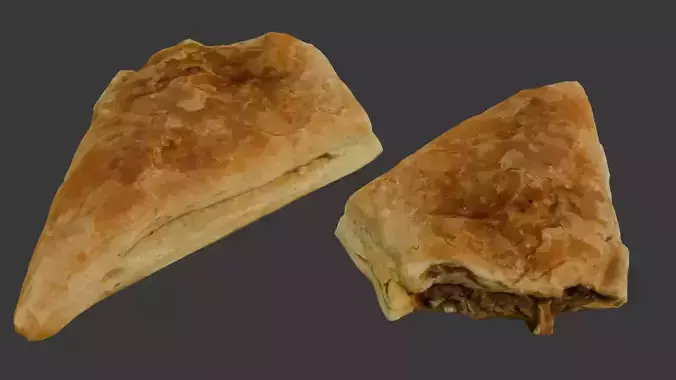  Meat Pastry Scan Low-poly 3D model