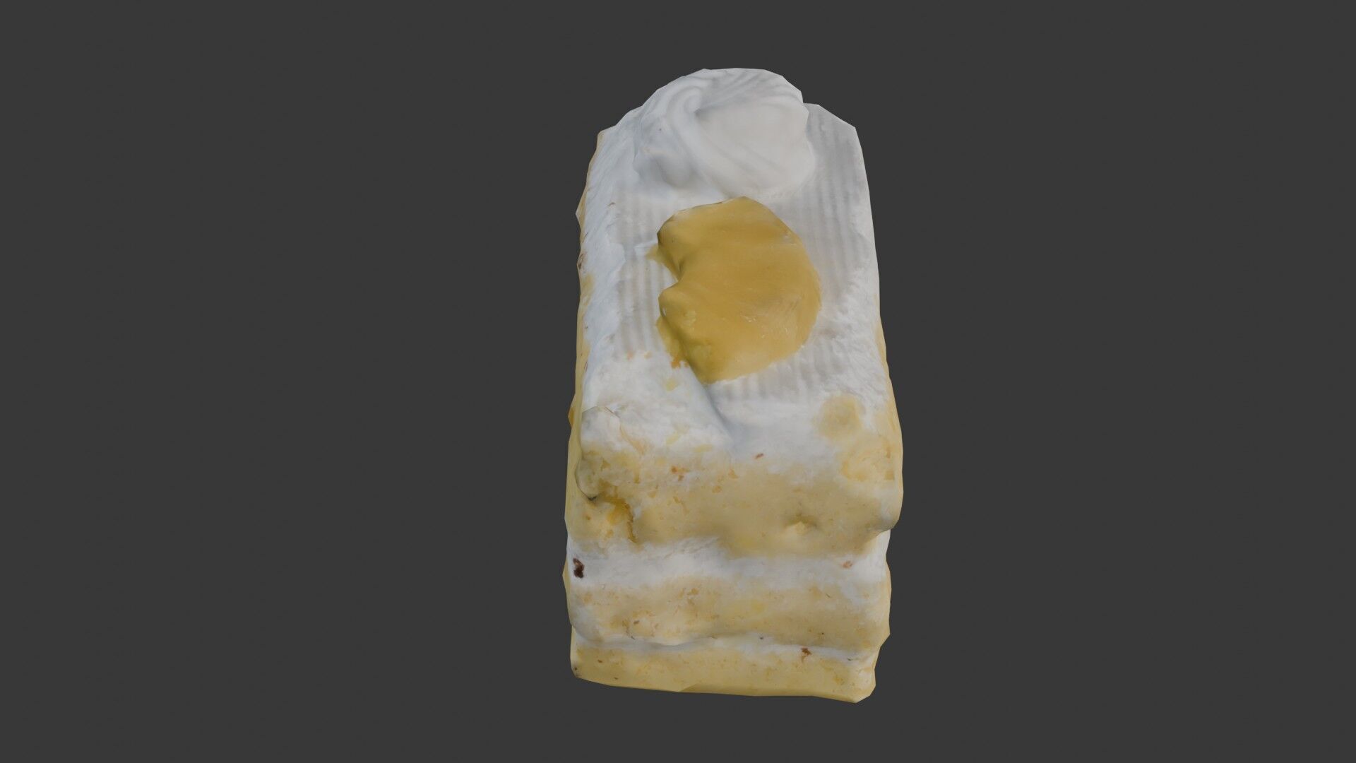 Layered Cream Cake Scan Low-poly 3D model_1