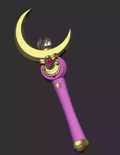 Crescent Moon Wand - Sailor Moon HD PROP 3D print model