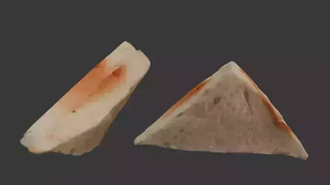 Triangular Bread Slice 3D Scan