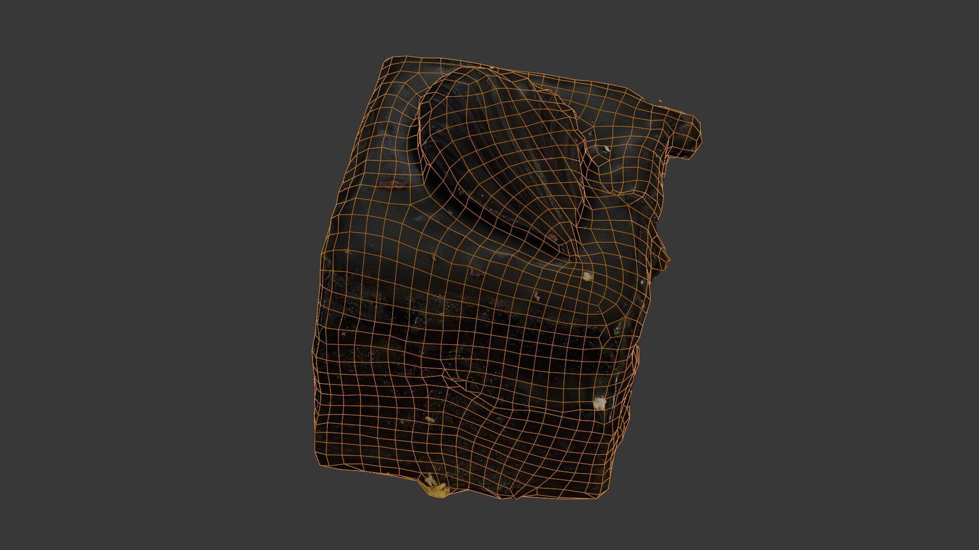 Dark Chocolate Pastry 3D Scan Low-poly 3D model_2