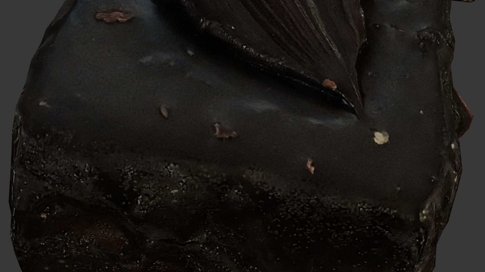 Dark Chocolate Pastry 3D Scan Low-poly 3D model_3