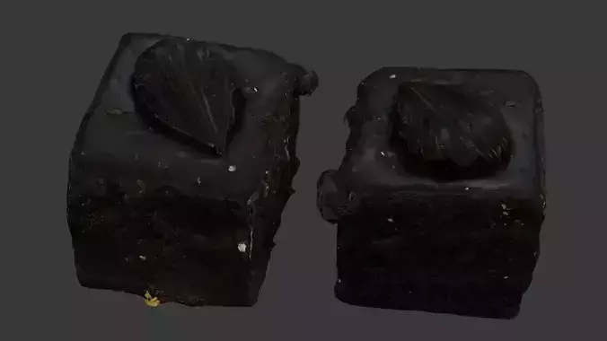 Dark Chocolate Pastry 3D Scan Low-poly 3D model