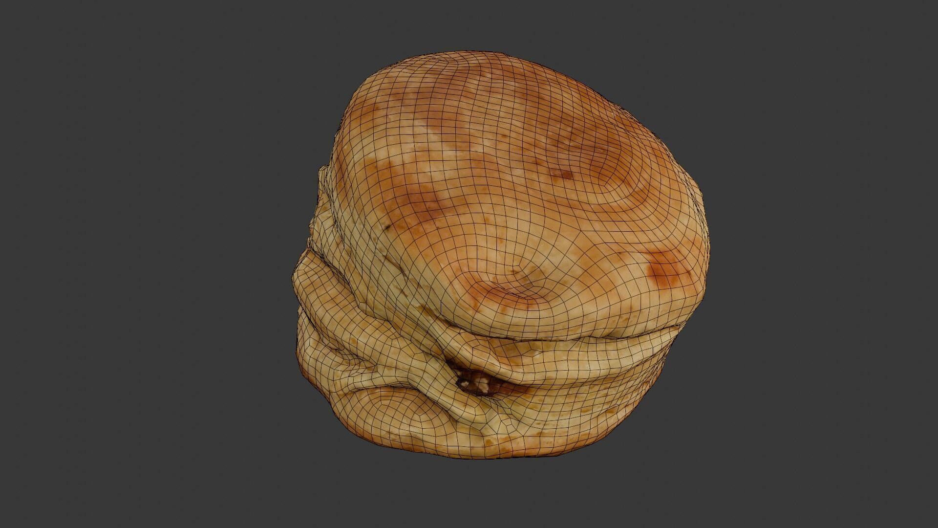 Buttermilk Biscuit 3D Scan Low-poly 3D model_2