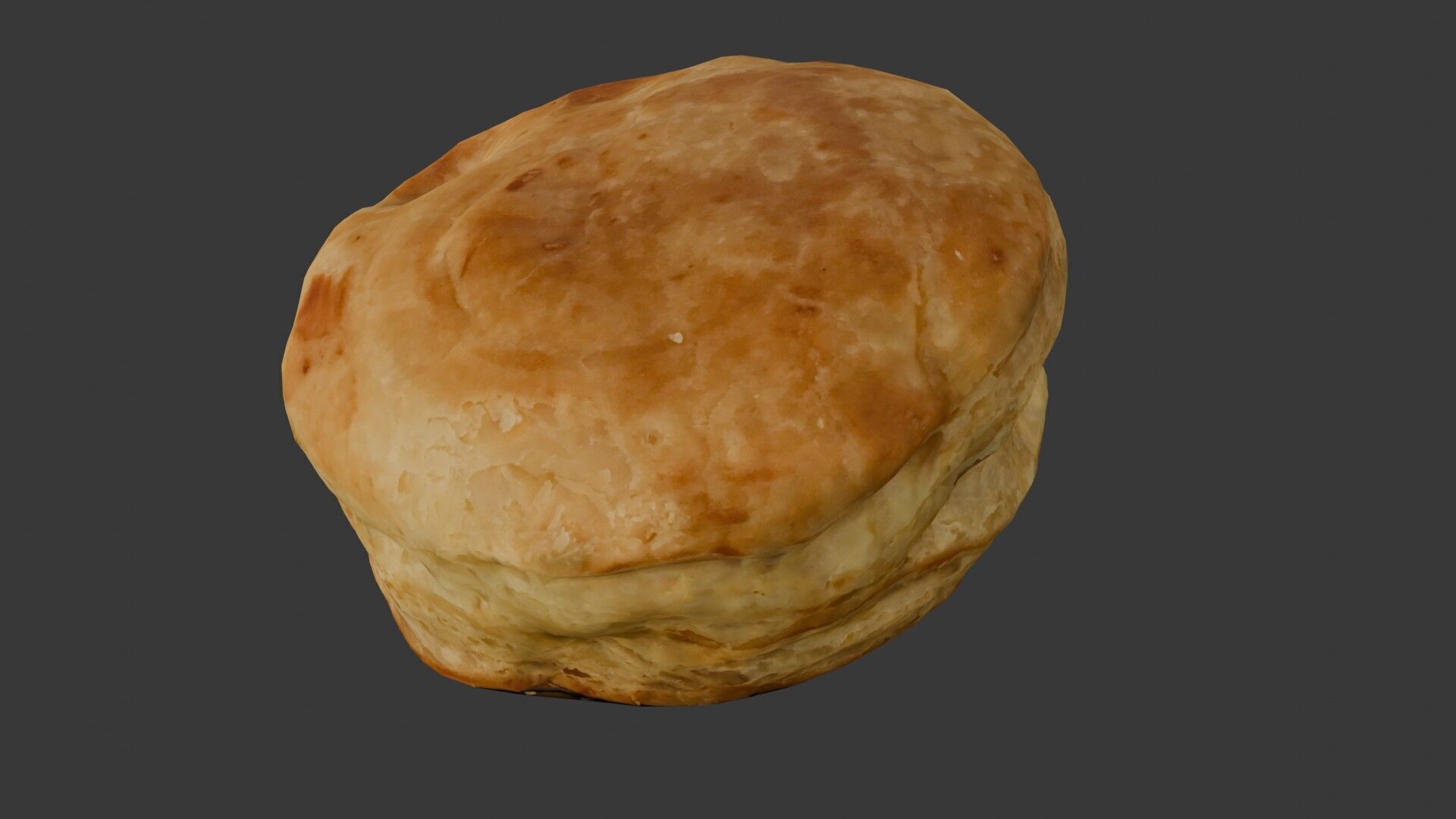 Buttermilk Biscuit 3D Scan Low-poly 3D model_6