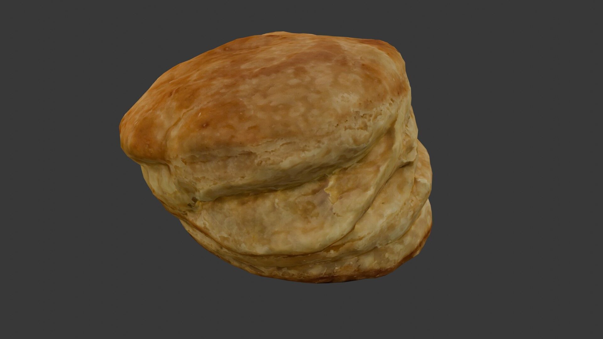 Buttermilk Biscuit 3D Scan Low-poly 3D model_5