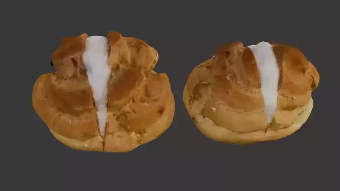 Iced Brioche Bun 3D Scan
