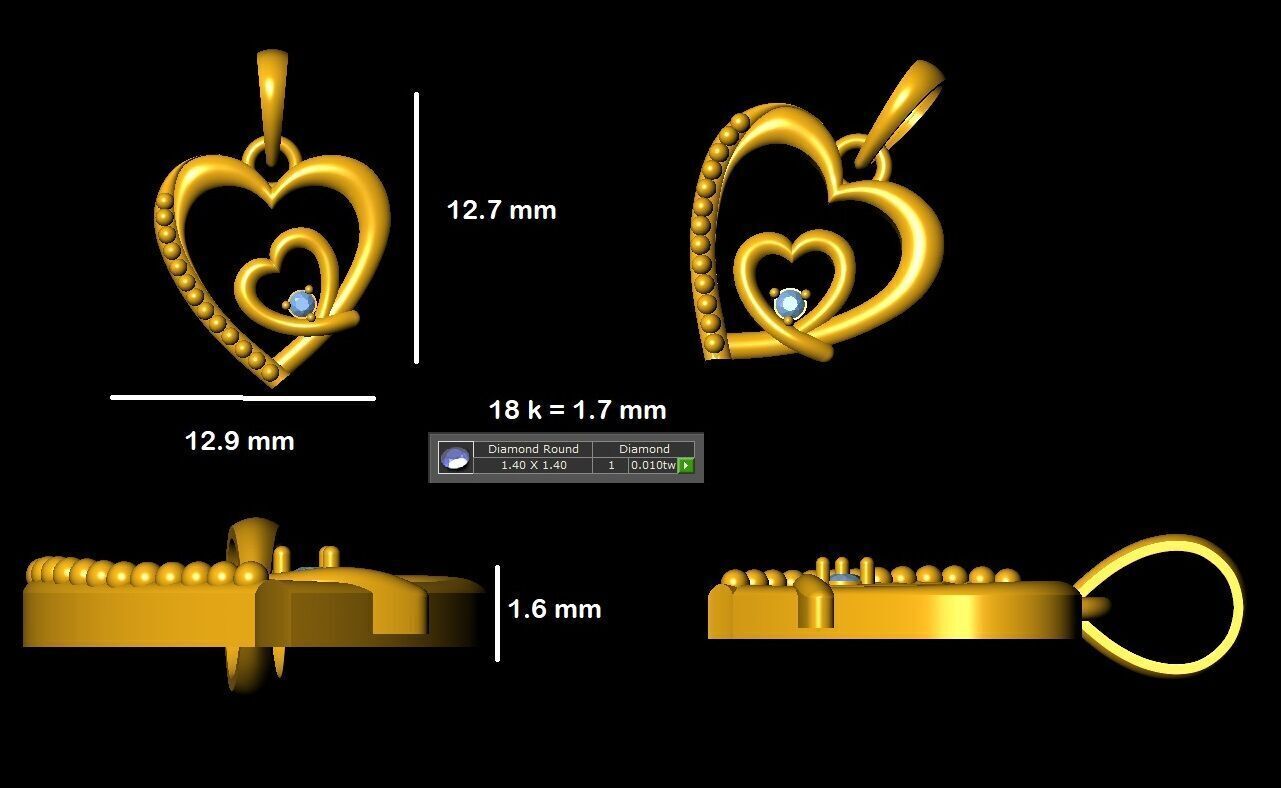 Pendant Necklace 3D print model_21