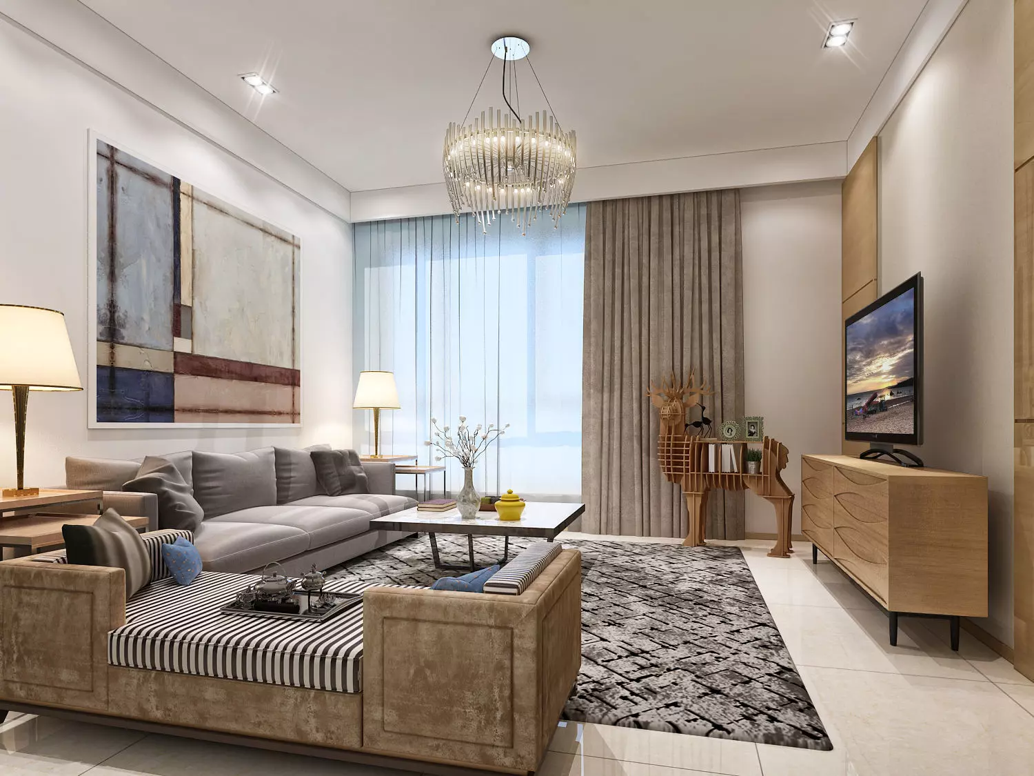 living room 3D model_0