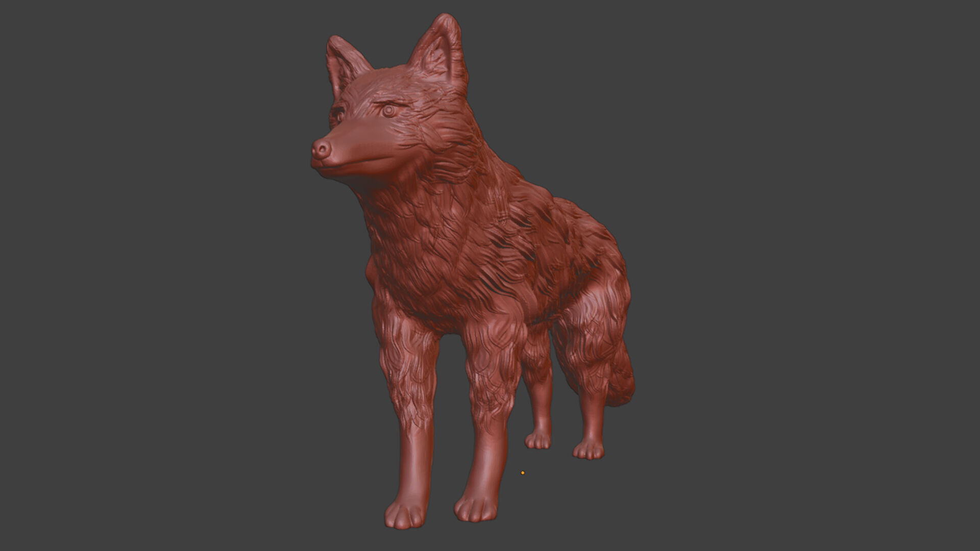 Red Fox Statue Cute Toy 3D print model_7