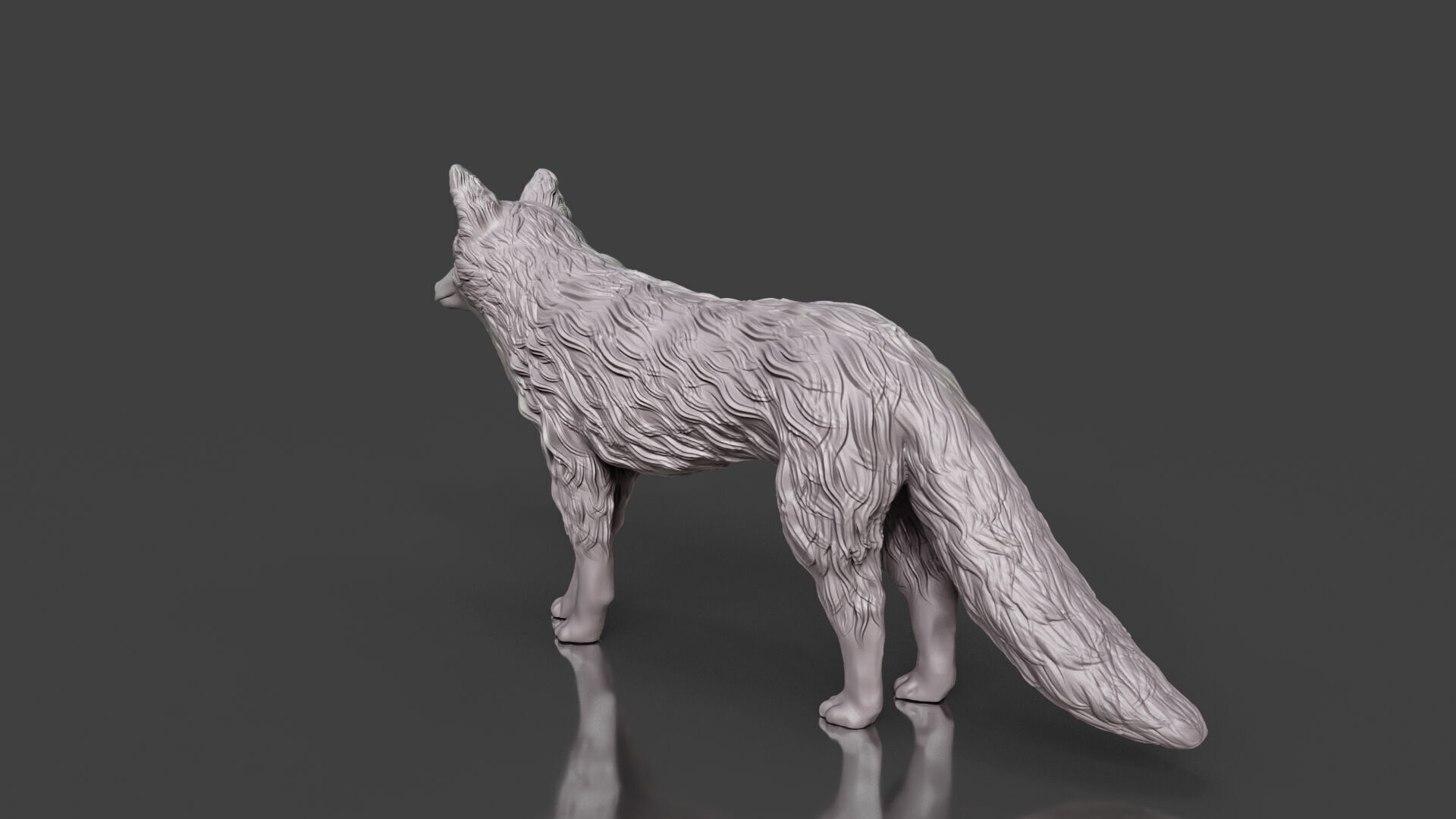 Red Fox Statue Cute Toy 3D print model_3
