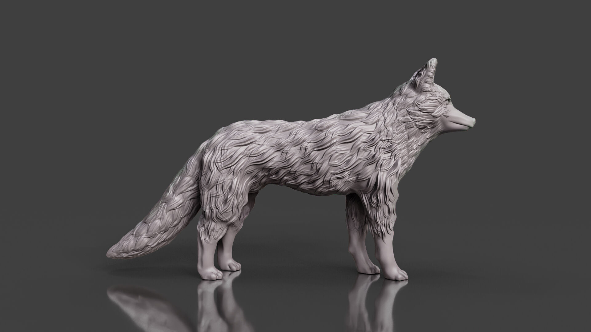 Red Fox Statue Cute Toy 3D print model_1
