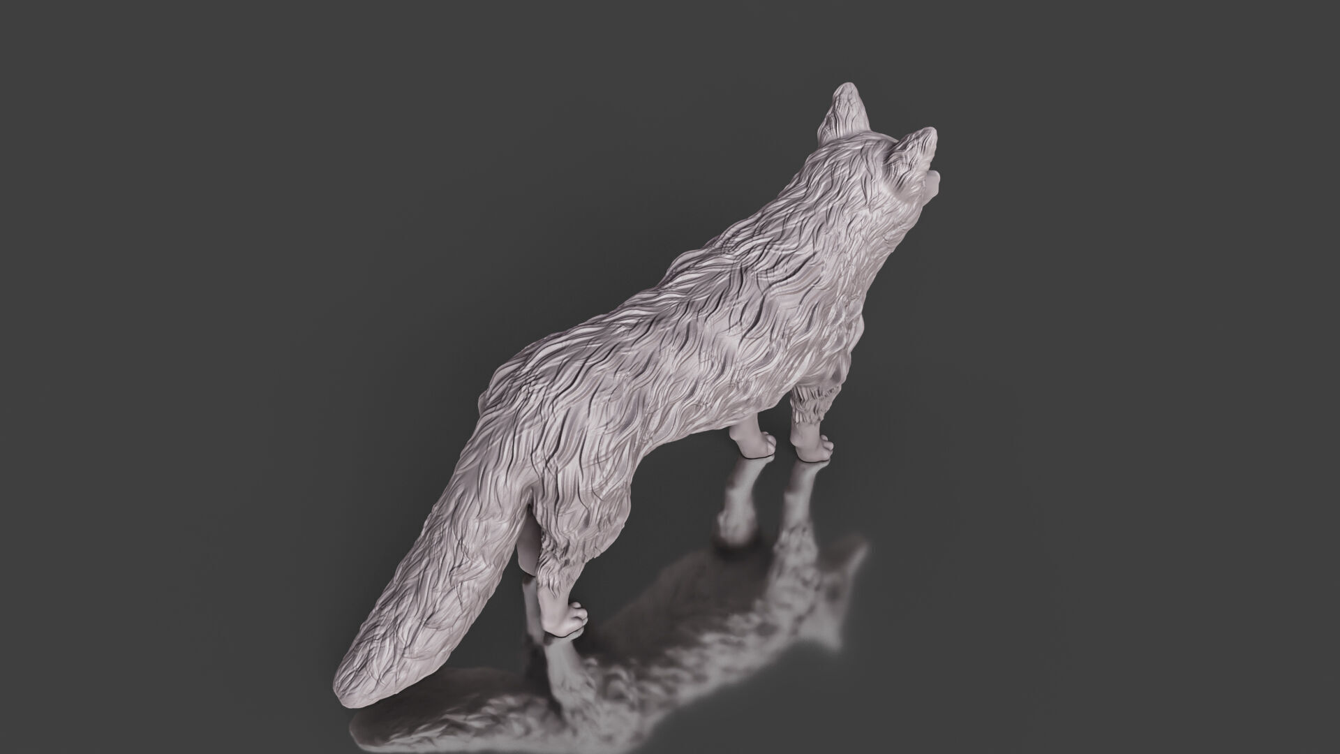 Red Fox Statue Cute Toy 3D print model_2
