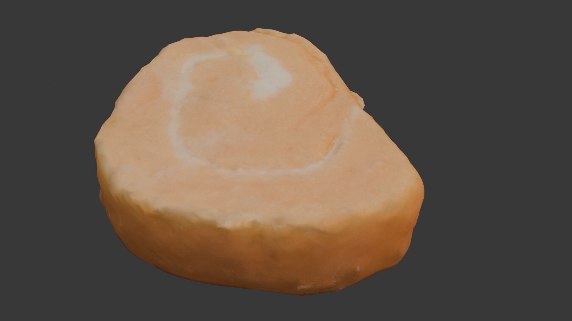 Realistic 3D Scan of a Swirled Pastry Roll Low-poly 3D model_1