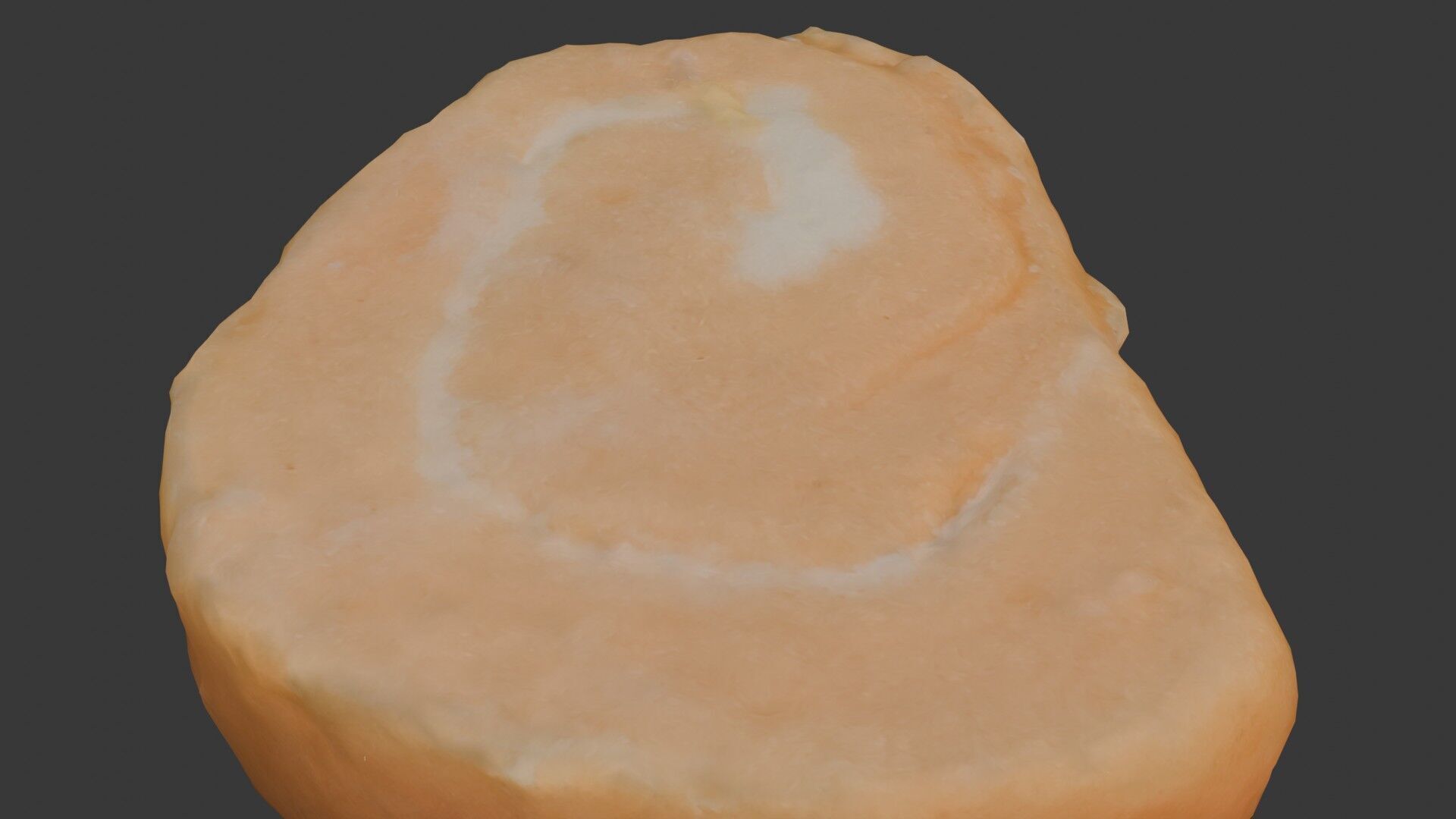 Realistic 3D Scan of a Swirled Pastry Roll Low-poly 3D model_3