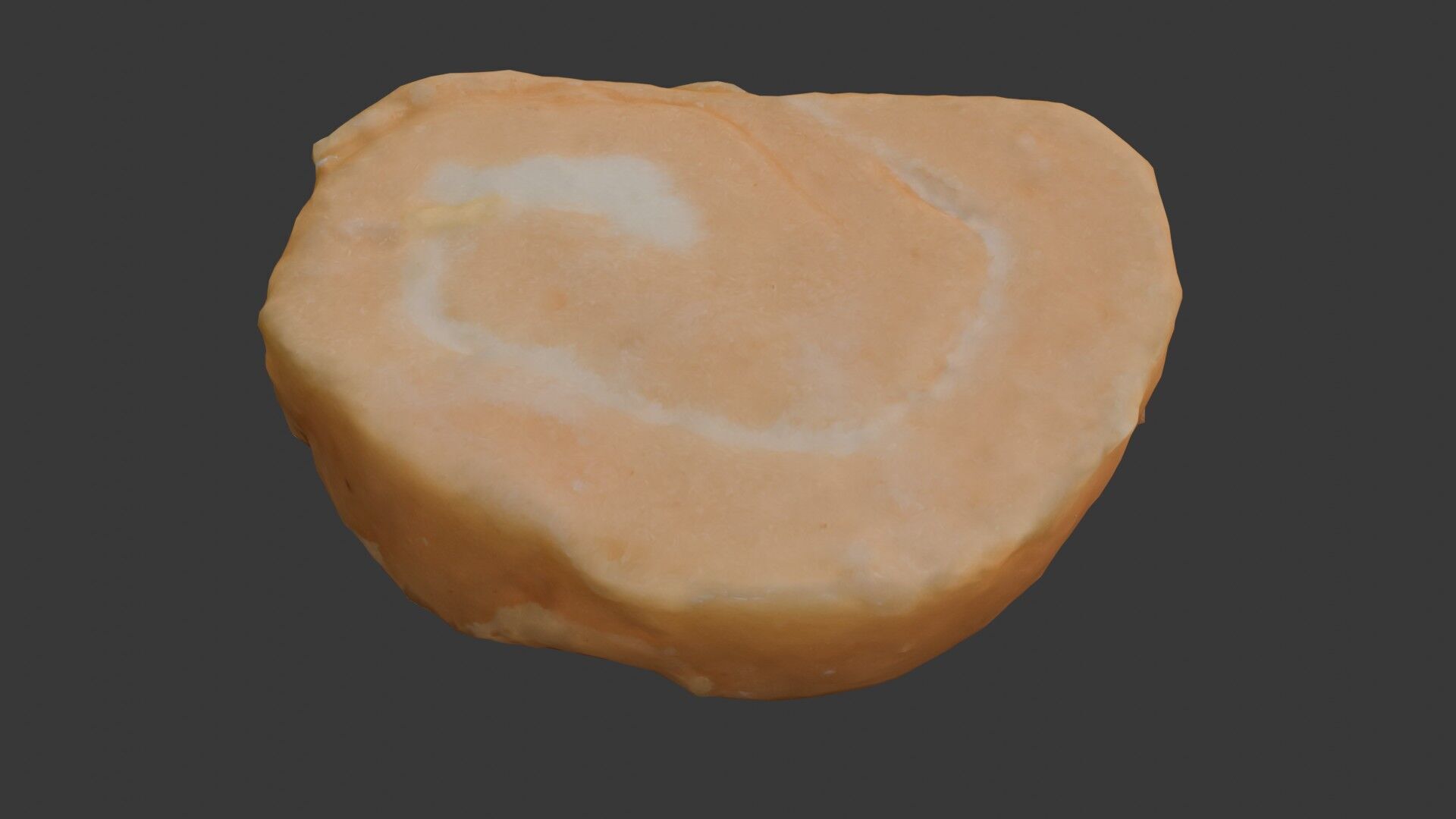 Realistic 3D Scan of a Swirled Pastry Roll Low-poly 3D model_4