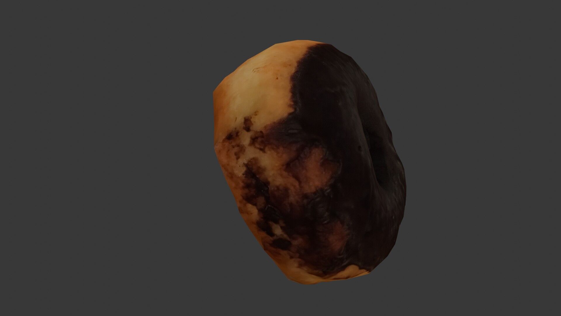 Realistic 3D Chocolate Glazed Donut Low-poly 3D model_5