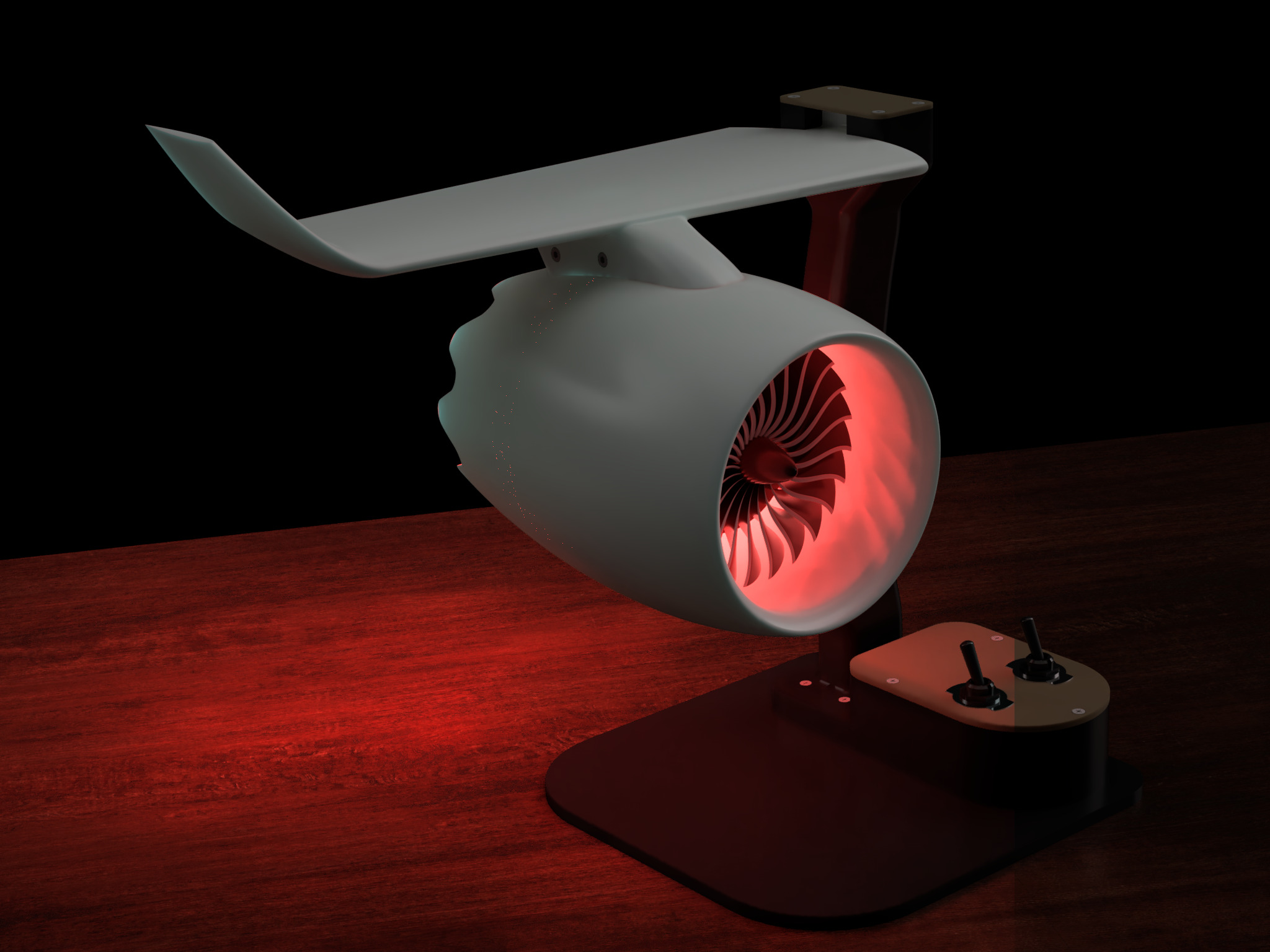 USB Desktop Turbofan 3D print model_1