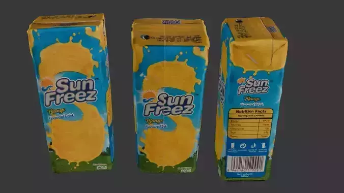 Mango Juice Box 3D Scan
